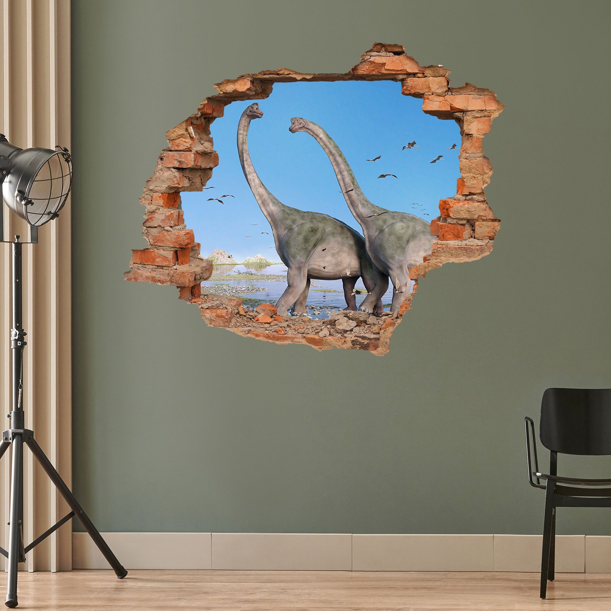 WallSpirit Wandtattoo Wanddurchbruch "Dinosaurier", selbstklebend, rückstan günstig online kaufen