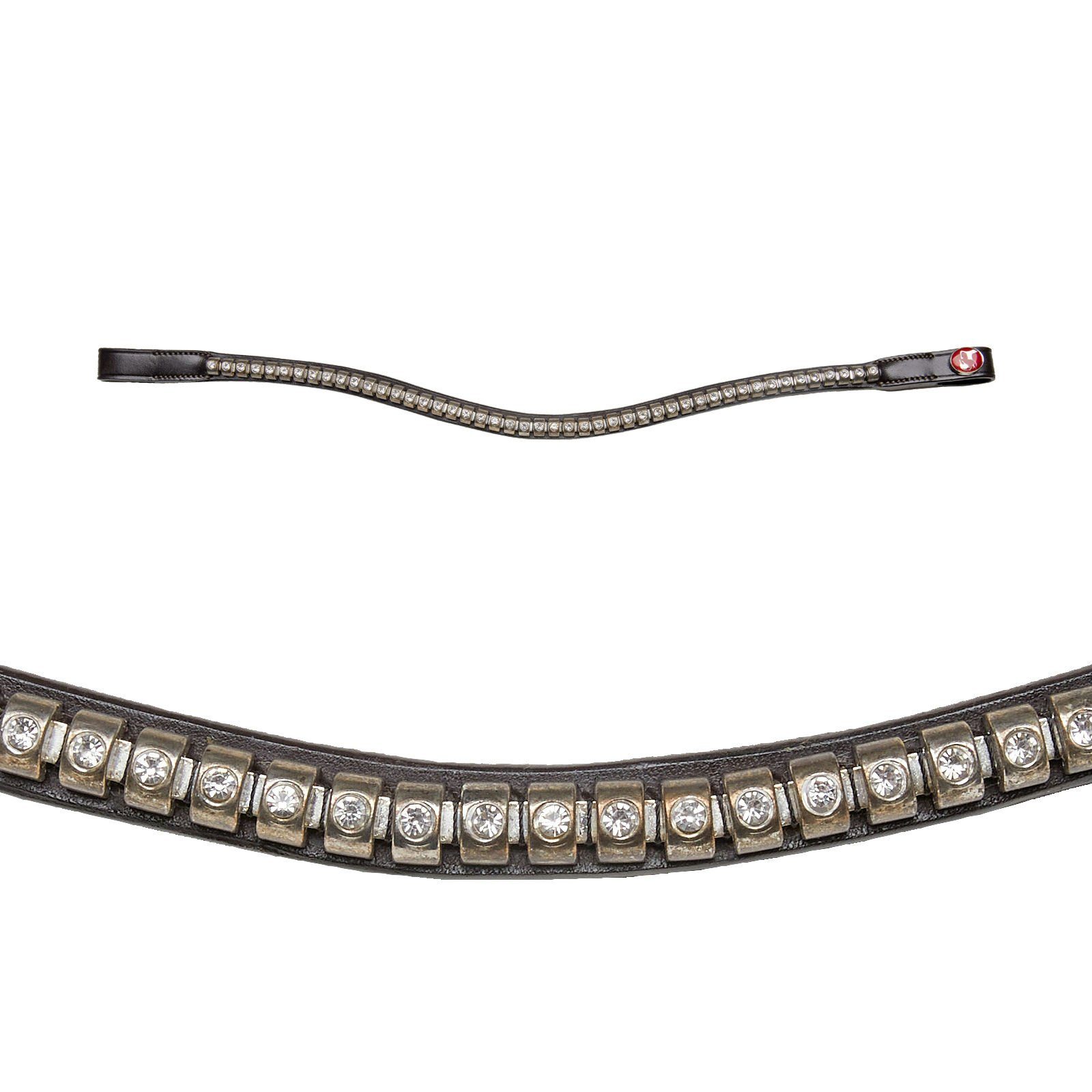 Kieffer Pferdestirnriemen Налобник für Trense Crystal Clincher - Vollblut