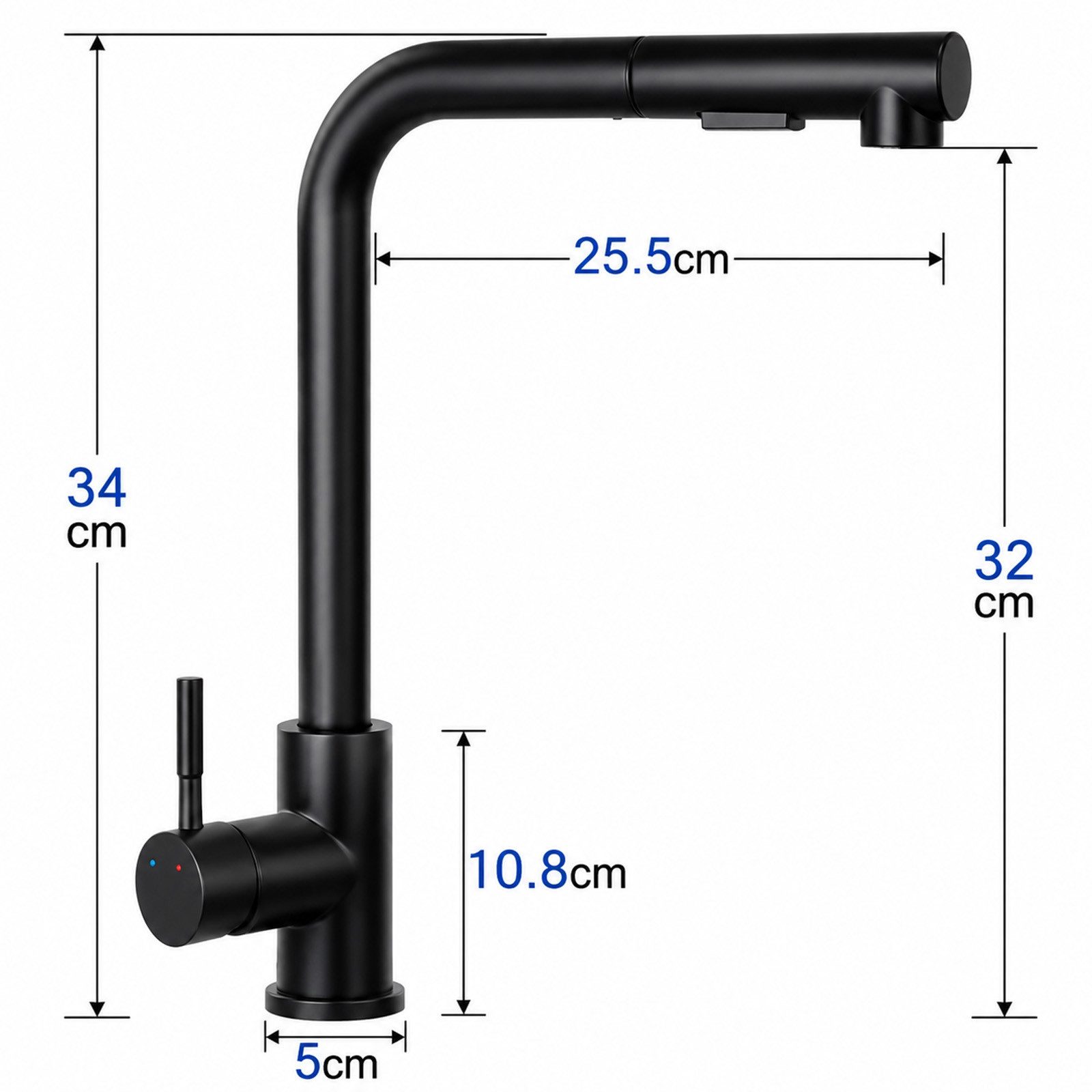 Ledklang Spültischarmatur Edelstahl 360° drehbar Ausziehbarer Brause 2 Strahlarten Küchenarmatur (1-St) für Einhebelmischer Mischbatterie Wasserhahn Küche – Bild 3 von 5