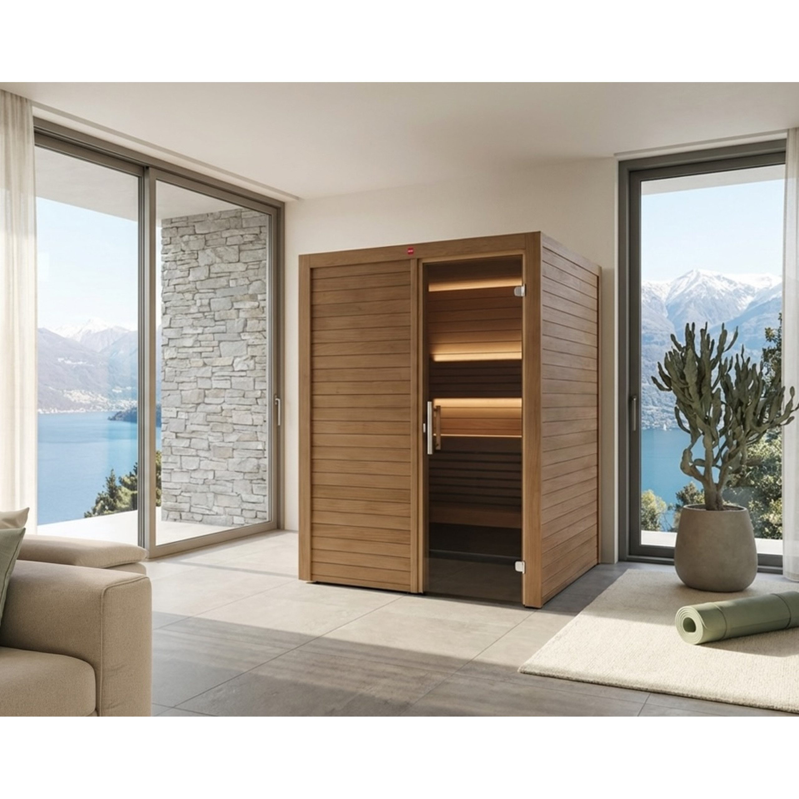 HARVIA Sauna Harvia Utu Medium Saunakabine Design-Sauna aus Thermo-Espe
