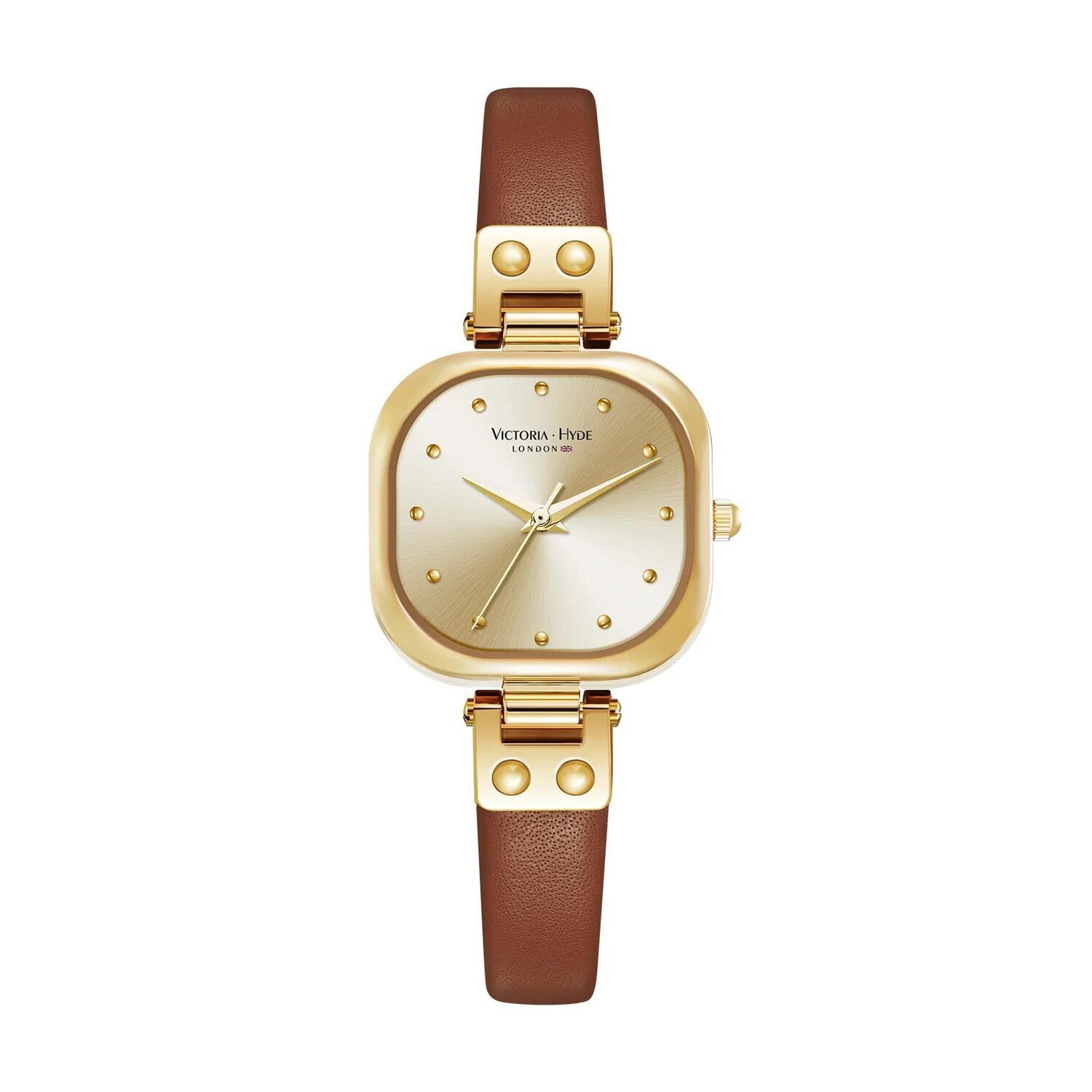 Victoria Hyde Quarzuhr Rock Damen Armbanduhr, Damenuhr, Edelstahlarmband, analog Lederarmband Quadratisch, (1-tlg., Kein Set)