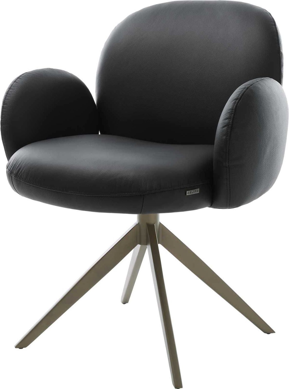 DELIFE Polsterstuhl Nube-Flex, mit Armlehnen Kreuzgestell günstig online kaufen