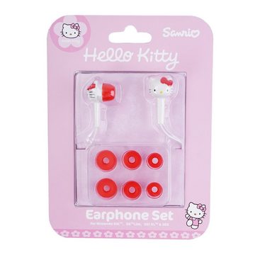Vidis Hello Kitty In-Ear Kopfhörer + Aufkleber In-Ear-Kopfhörer (Stereo, 3,5mm, 3,5mm Klinke Stereo Ohrhörer Headset verschiedene Silikon-Ohrpolster)
