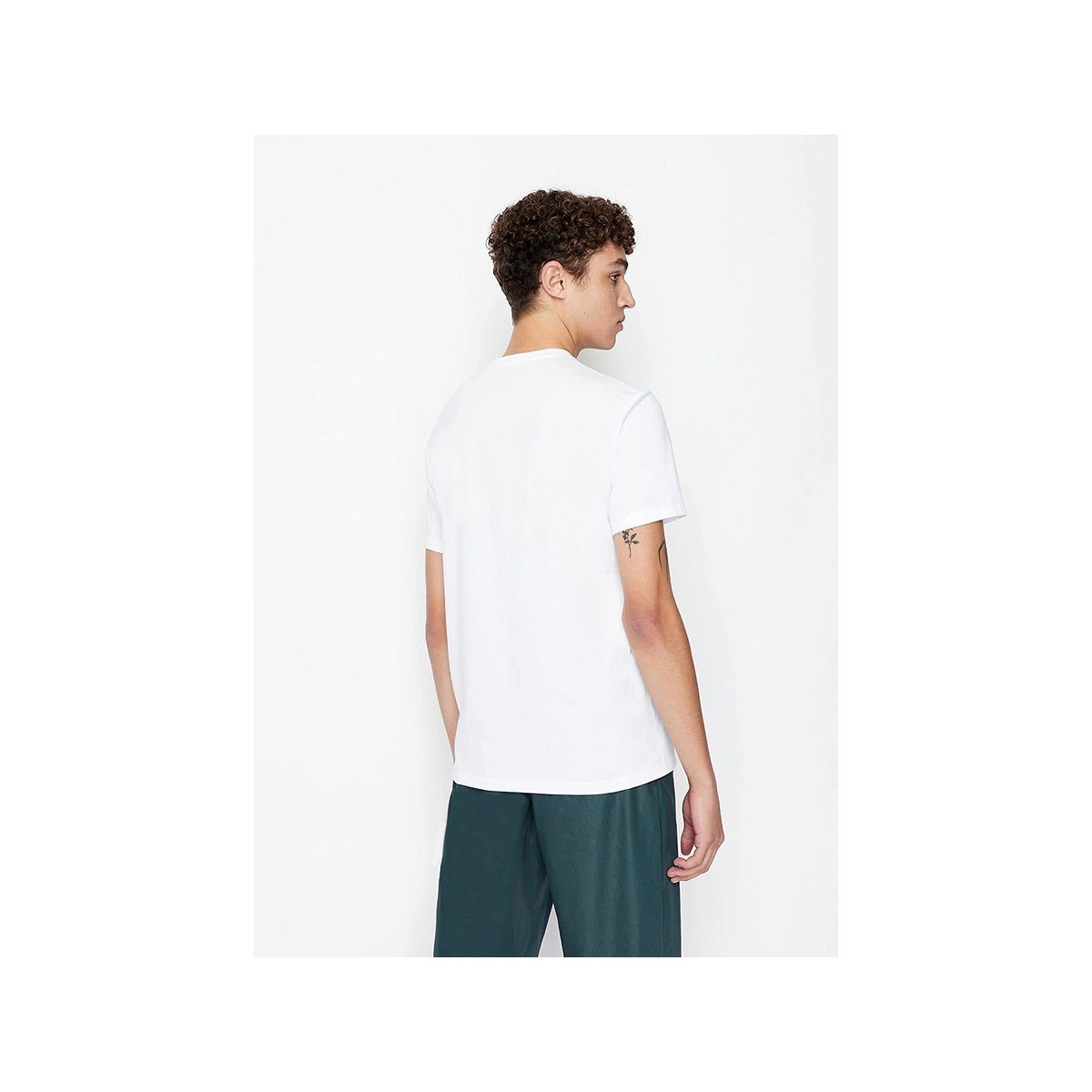 (1-tlg) Armani T-Shirt weiß fit Giorgio regular