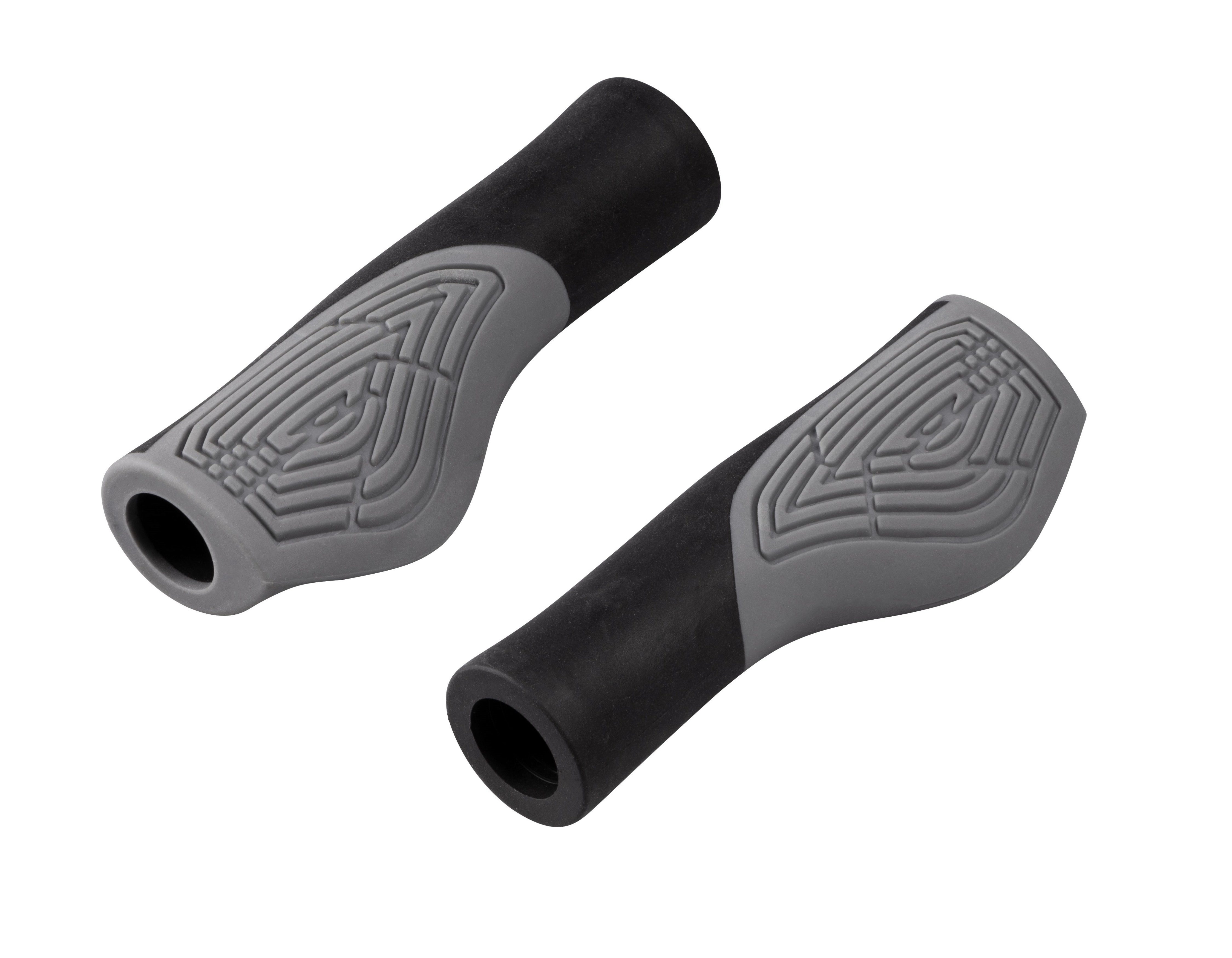 FORCE Fahrradlenkergriff Griffe FORCE ERBOW geformt, schwarz-grau, verpackt