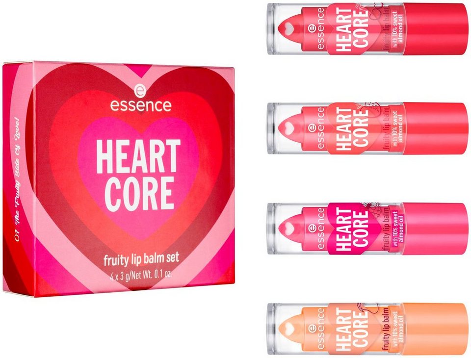 Essence Lippenpflege-Set HEART CORE fruity,