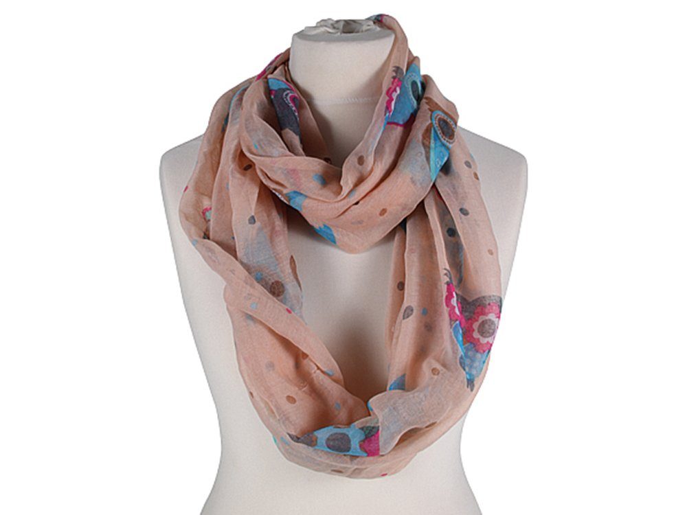 Loop Modeschal Damen abstrakte Eule