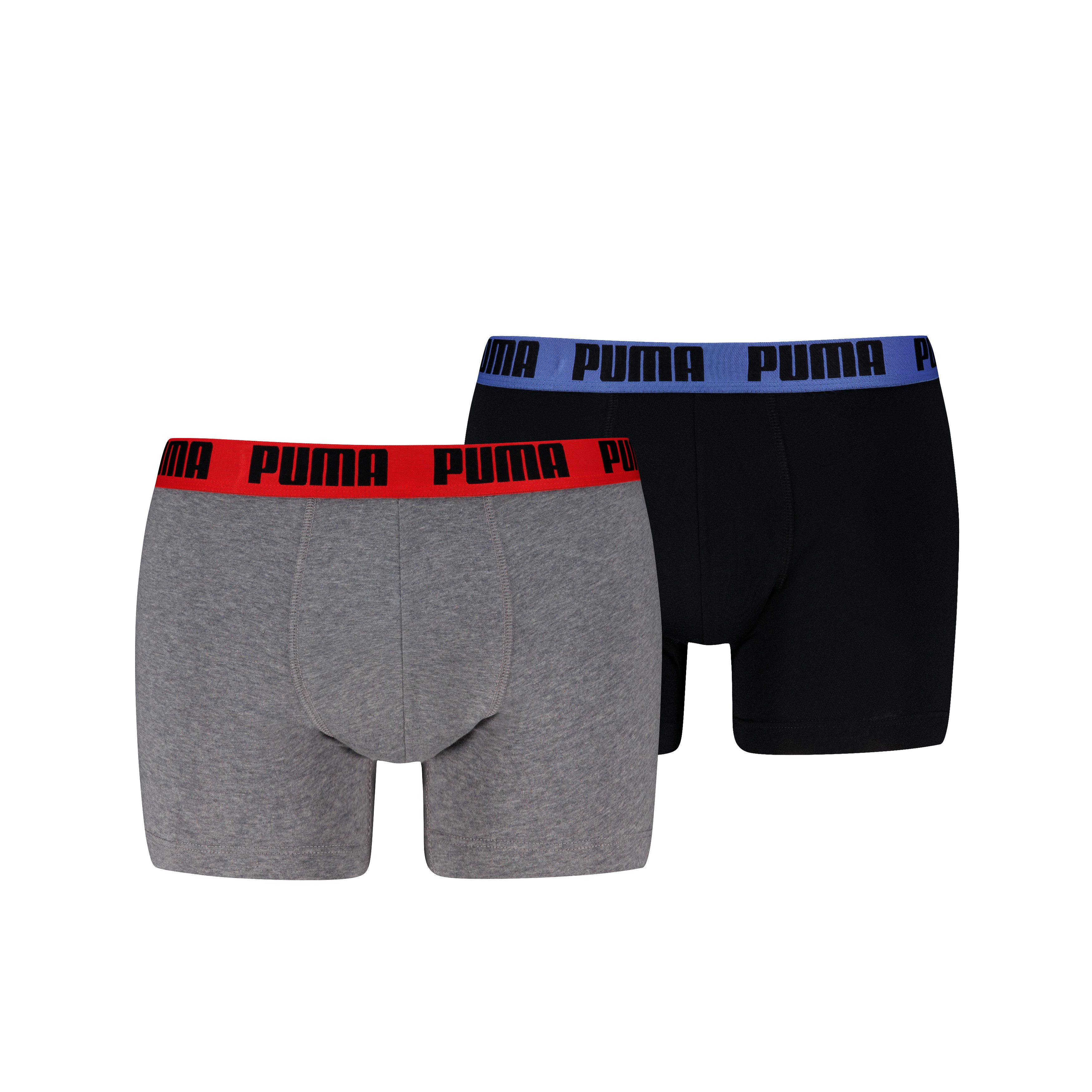 PUMA Boxershorts PUMA MEN EVERYDAY BASIC BOXERS 2P (Packung, 2er Pack) mit Puma Webbund