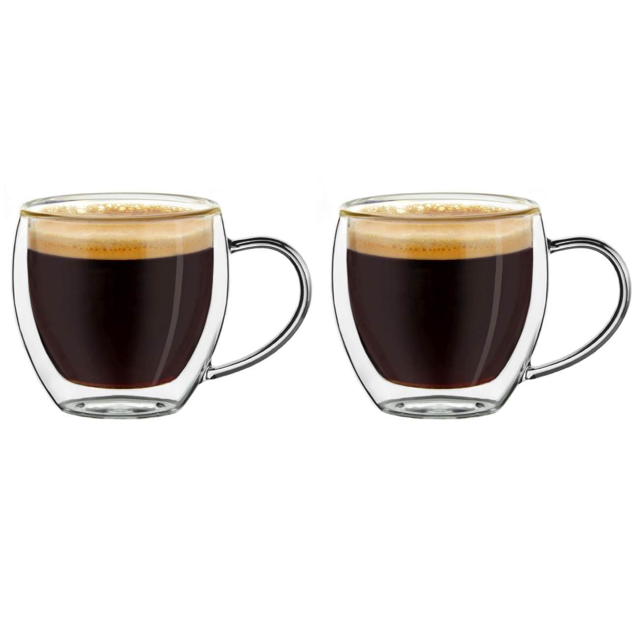 Teeglas Thermoglas Espressoglas hoch mit Henkel 2er Set; 100ml
