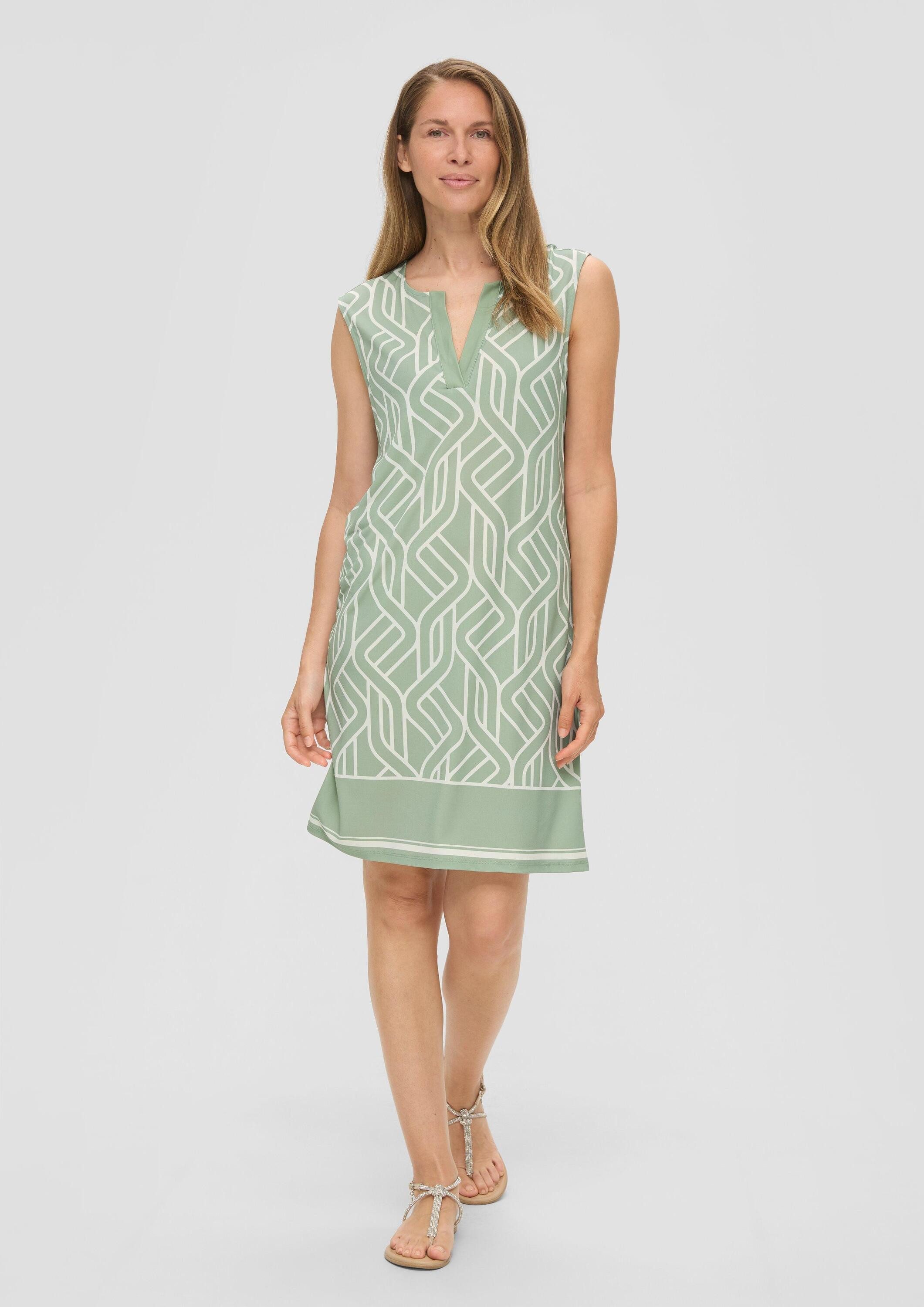 s.Oliver Minikleid Kleid Luftiges Jerseykleid mit Print