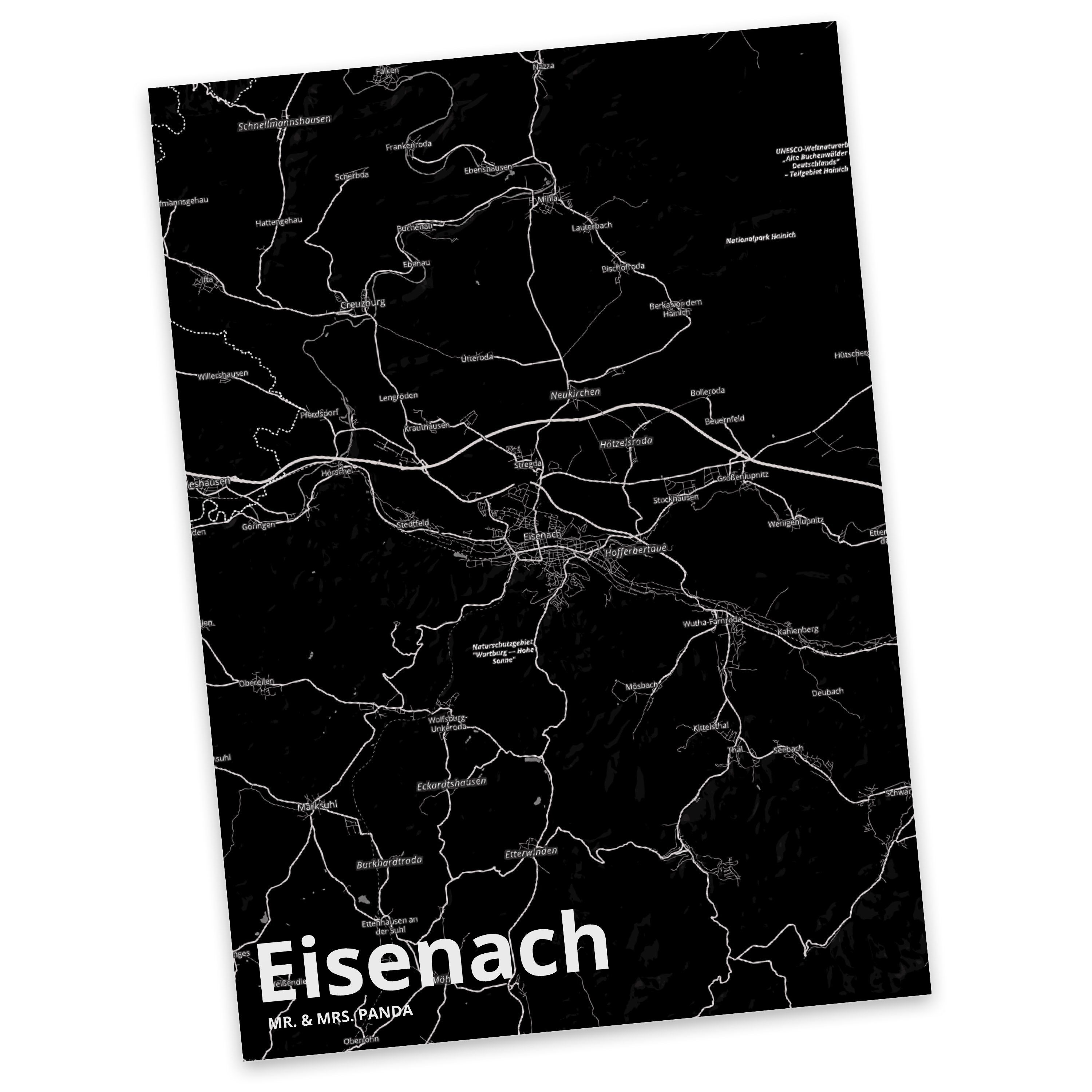 Mr. & Mrs. Panda Postkarte Städte, Geschenkkarte, Dorf, Einladun Geschenk, - Eisenach Grußkarte