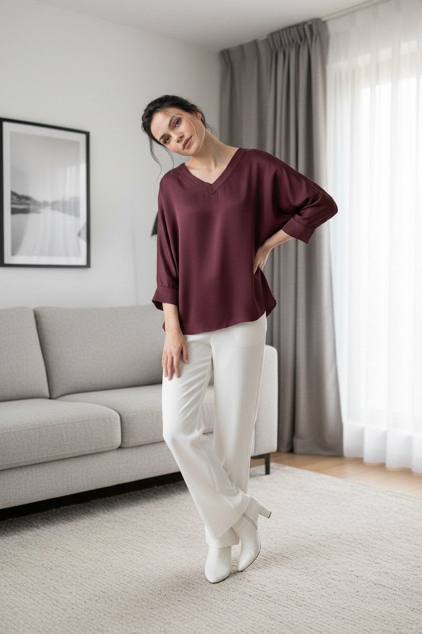 Zuckerwatte Satinbluse silktouch günstig online kaufen