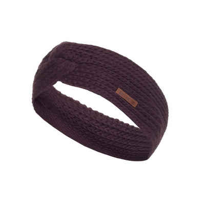 Knit Factory Stirnband Joy Stirnbänder One Size Glatt Lila (1-St) Strickware Strickartikel Stirnband