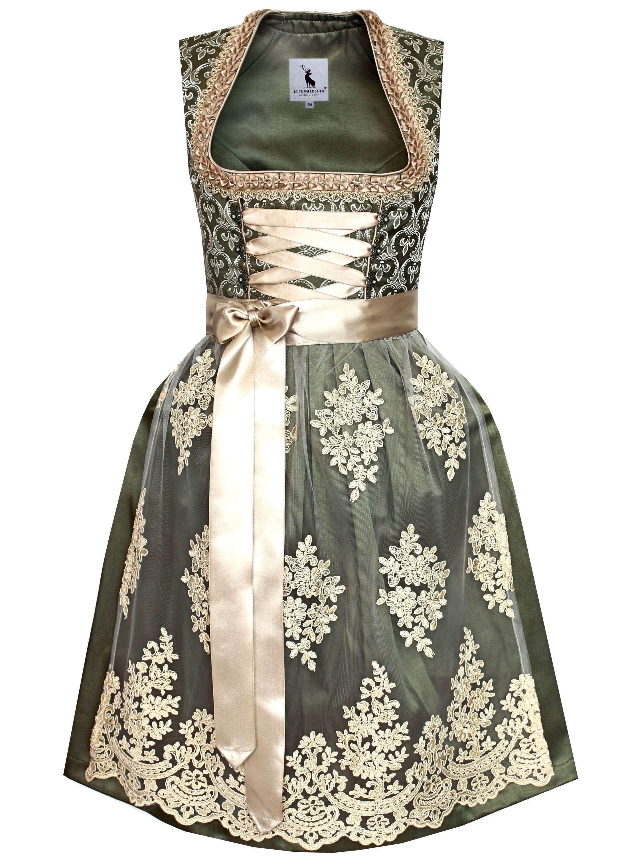 Dirndl Dirndl Johanna in grün und creme - ALM909
