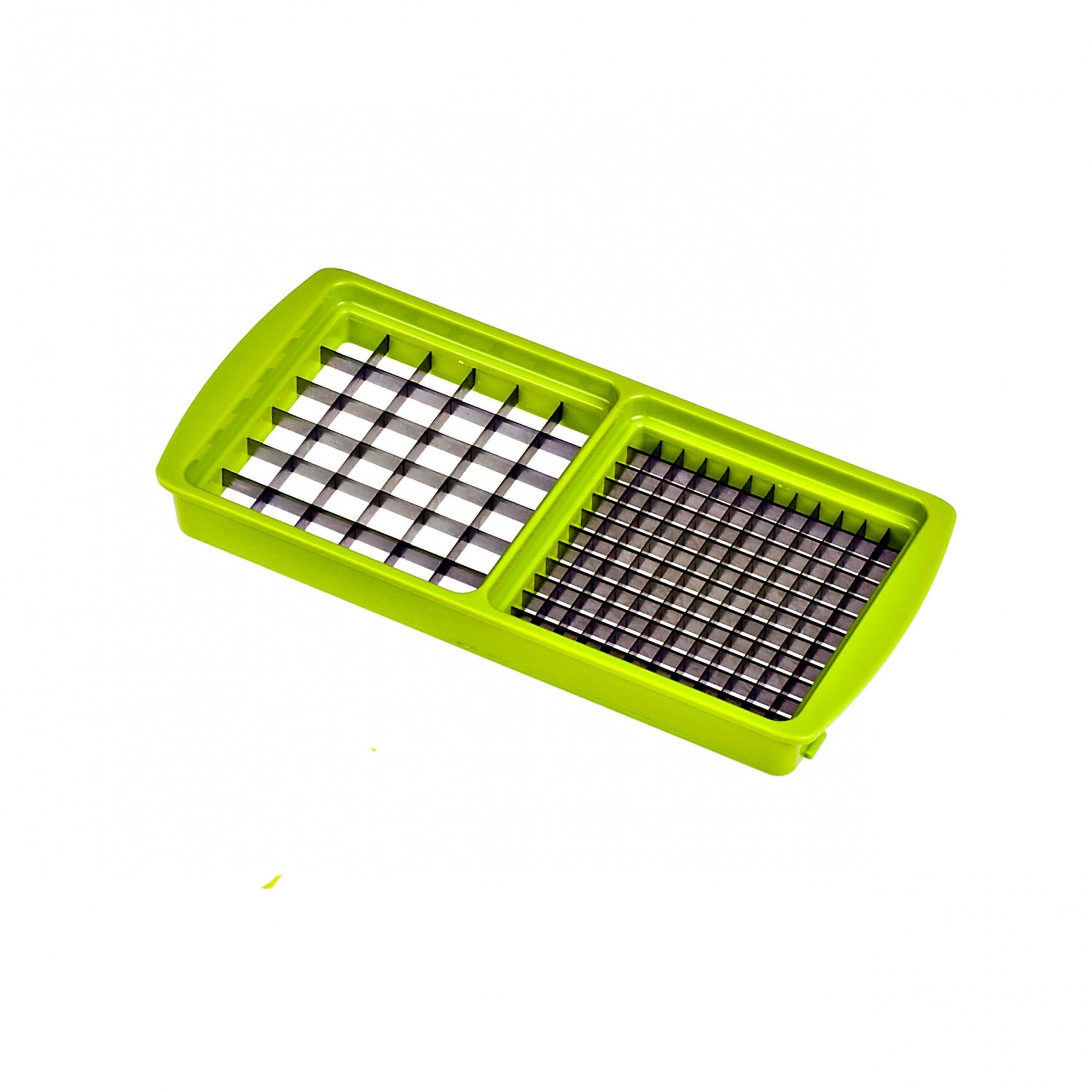Genius Gemüsemesser Nicer Dicer Plus Messereinsatz 6x6 & 12x12 mm, kiwigrün, aus extrem scharfem, gehärtetem Edelstahl
