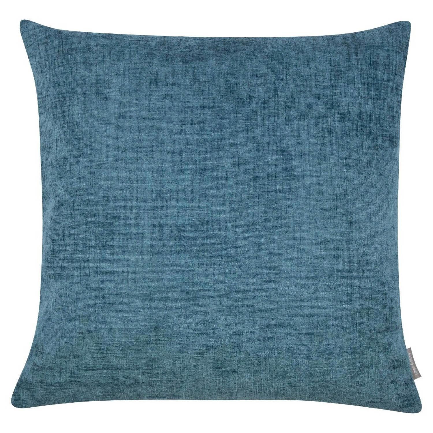 Dekokissen PRINCE VELVET, 45 x 45 cm, Eisblau, Polyester, Kissenhülle mit Füllung, 1 Stück