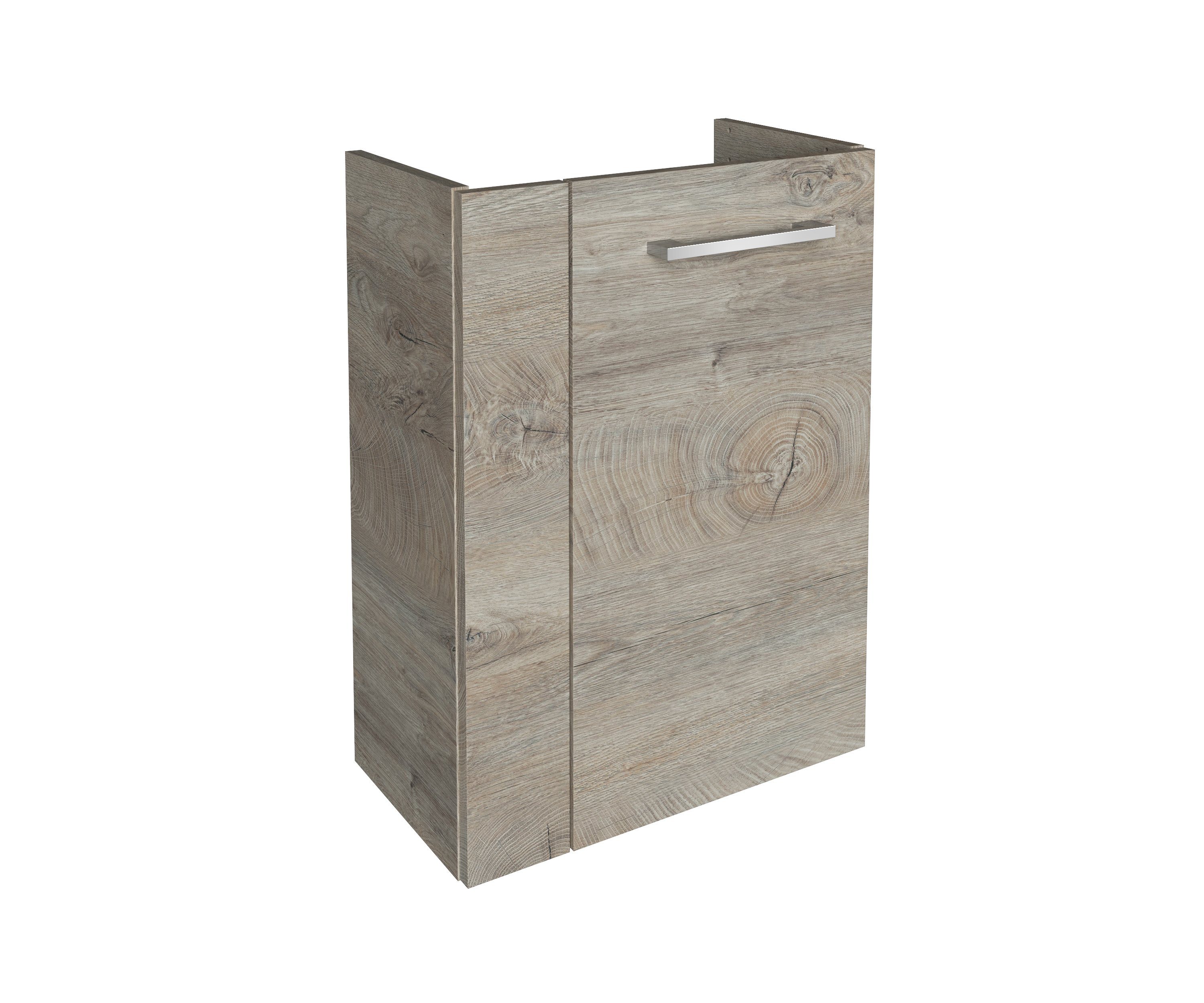 FACKELMANN Waschbeckenunterschrank SBC Badmöbel für Gäste-WC, Breite ca. 45 cm Nature-Oak Optik | Nature-Oak Optik/Braun