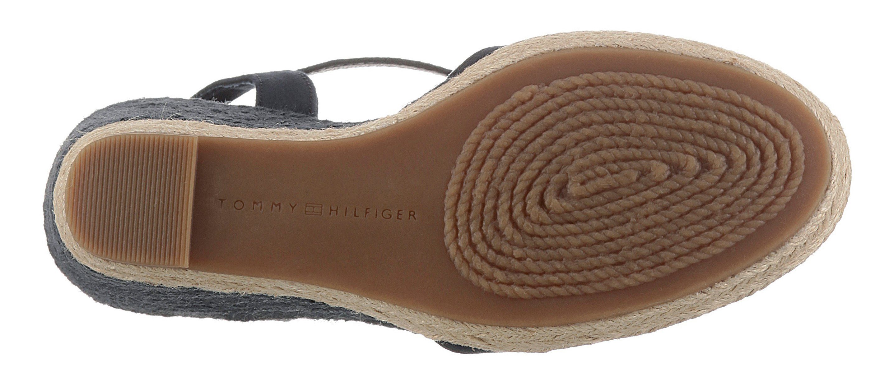Keilabsatz WEDGE Desert-Sky Tommy Hilfiger CLOSED Sandalette bezogenem HIGH TOE BASIC mit
