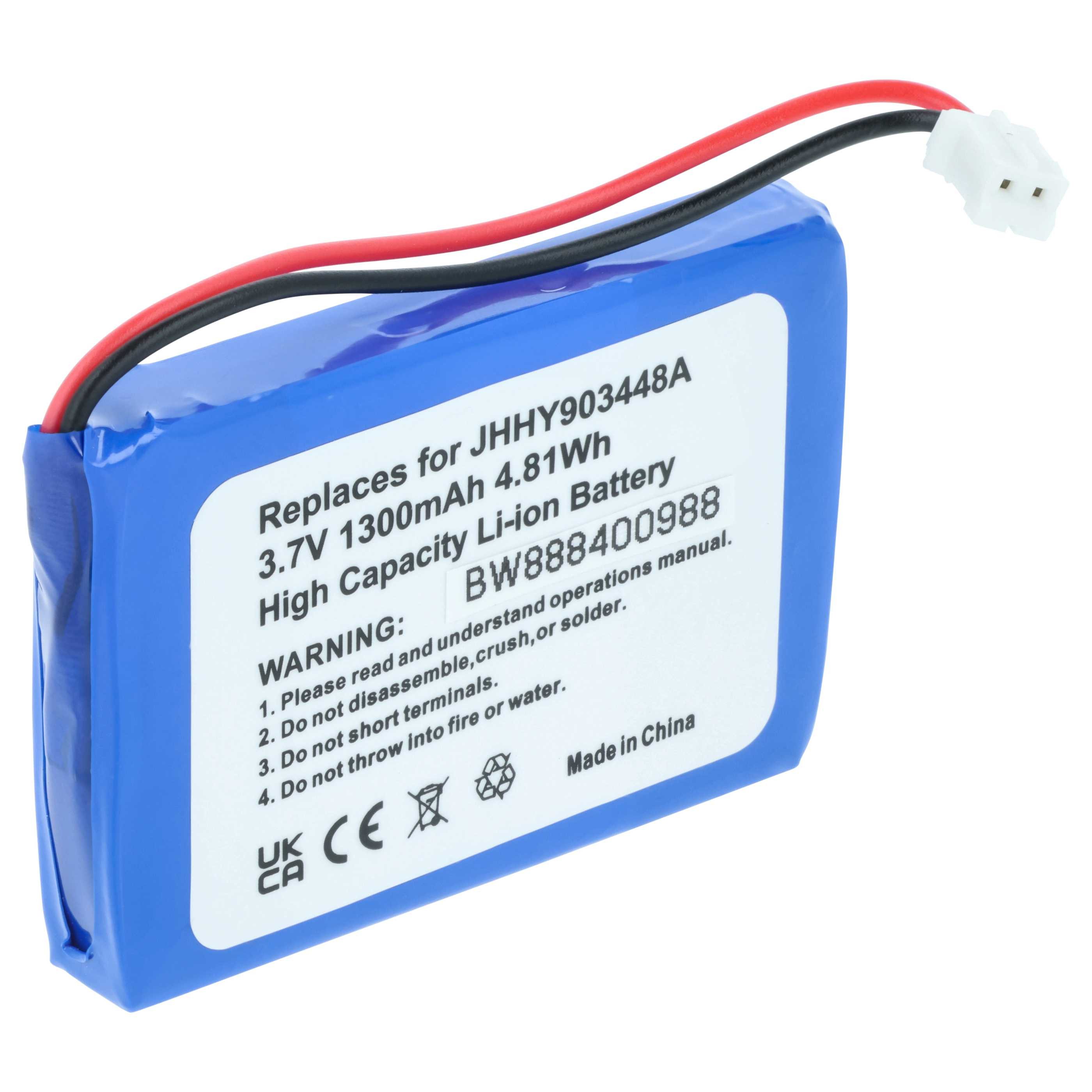 vhbw Akku passend für Albrecht Bambini Babysitter, Tectalk Float Babyphone Akku Akku Li-Ion 1300 mAh (3,7 V, 1 St), Leistungsfähiger Austausch-Akku für Ihr Funkgerät, Walkie-Talkie