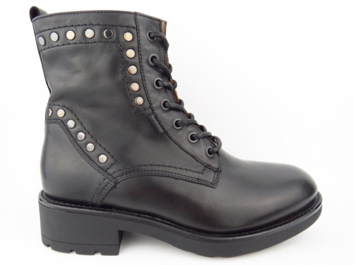Calf schwarz Reißverschluss Stiefelette