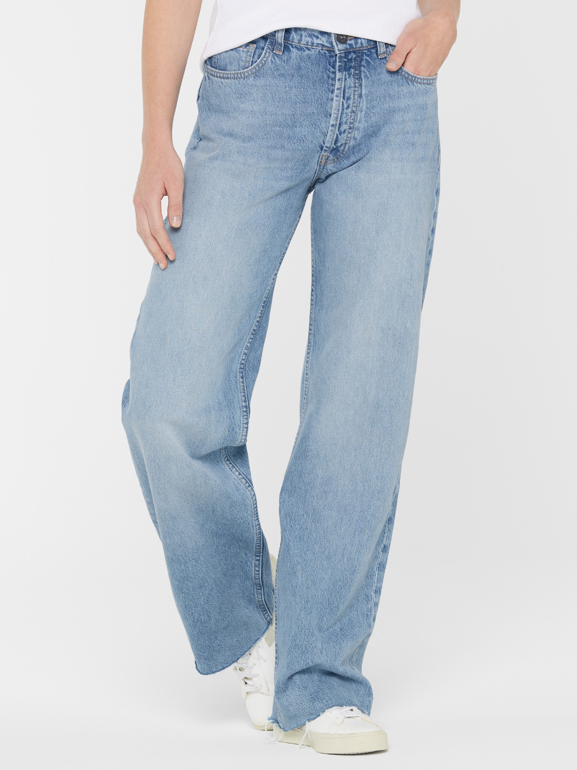 SENSES.THE LABEL Weite Jeans mit hoher Leibhöhe