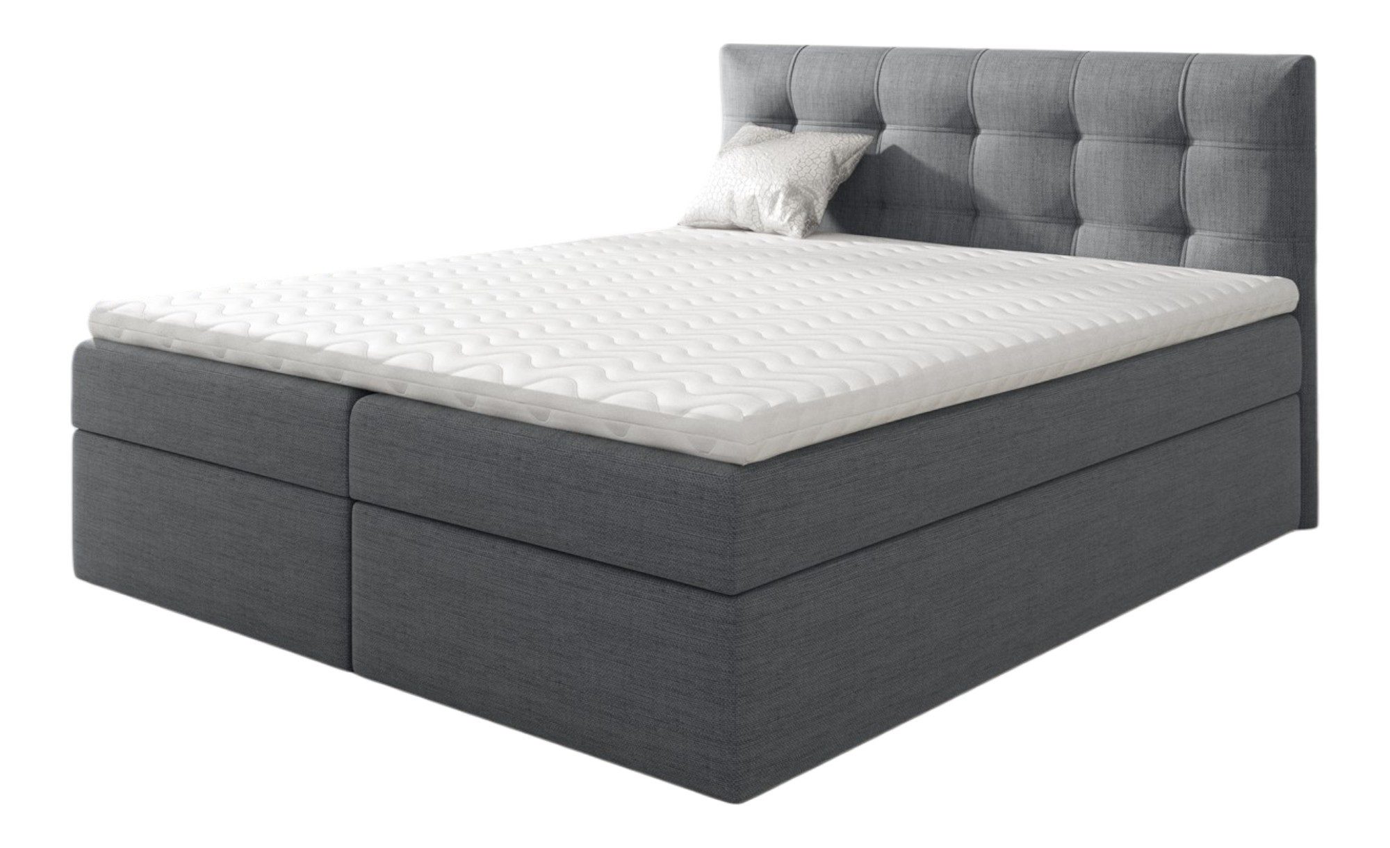 Fun Möbel Boxbett Schlafzimmerbett OVIEDO XL in Überlänge (inkl. Bettkästen, inkl. Kaltschaumtopper), Überlänge (220cm)