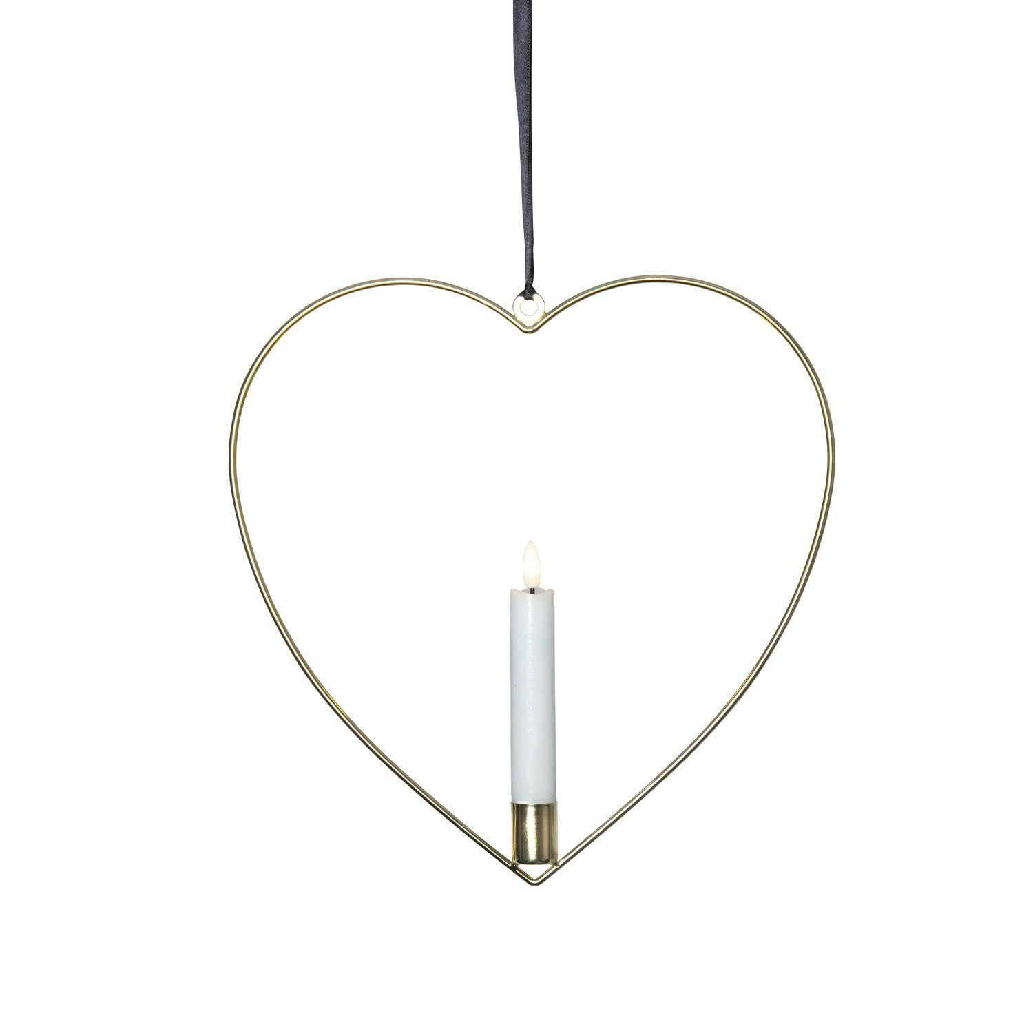 gold Aufhänger Timer Kerzenhalter Dekoherz Kerzenhalter LED mit Batterie mit Kerze MARELIDA