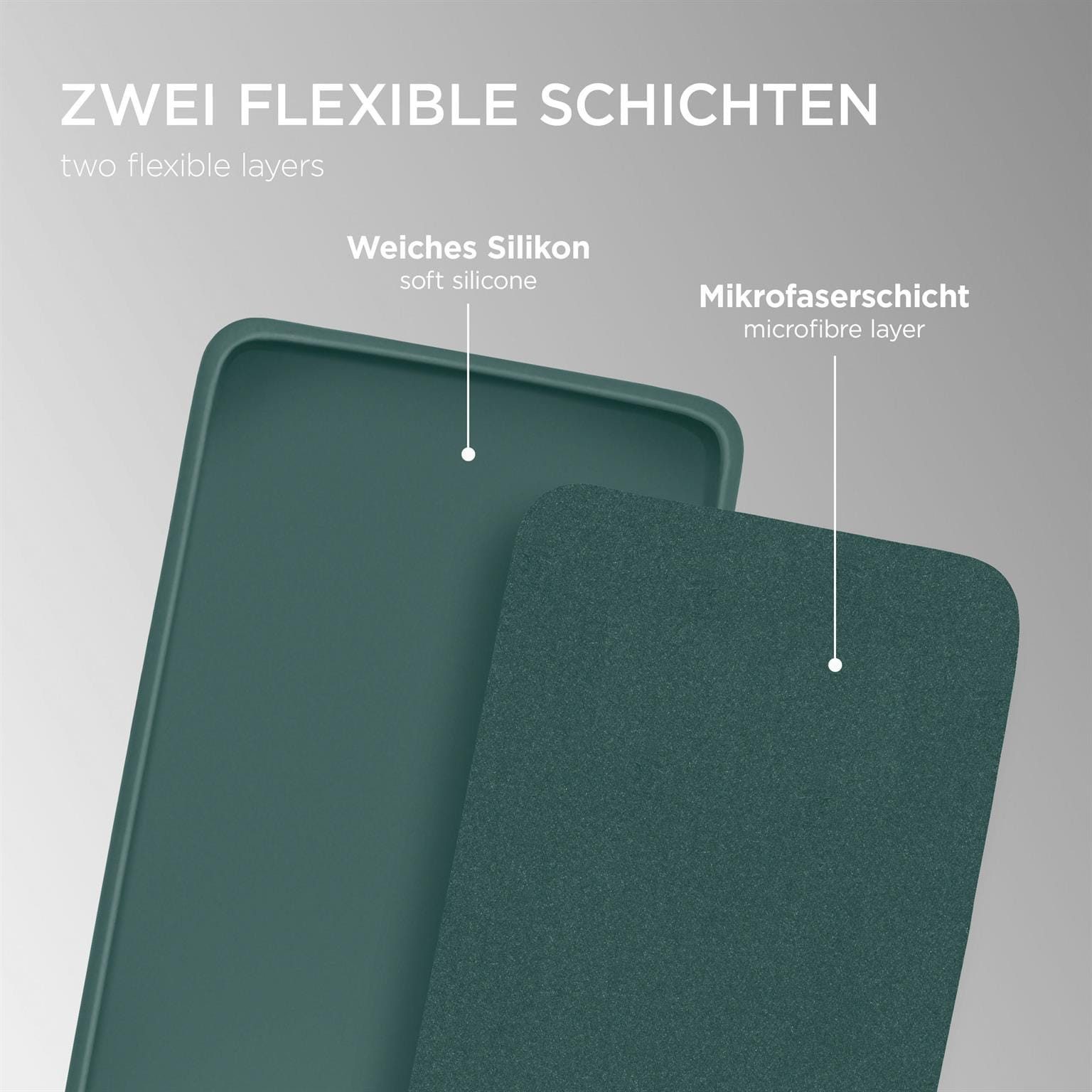 ONEFLOW Handyhülle für Huawei P20 Lite Hülle Silikon Soft Case Petrol Grün 5,84 Zoll, Silikonhülle Cover Dünn Handytasche TPU Schutzhülle mit Kameraschutz