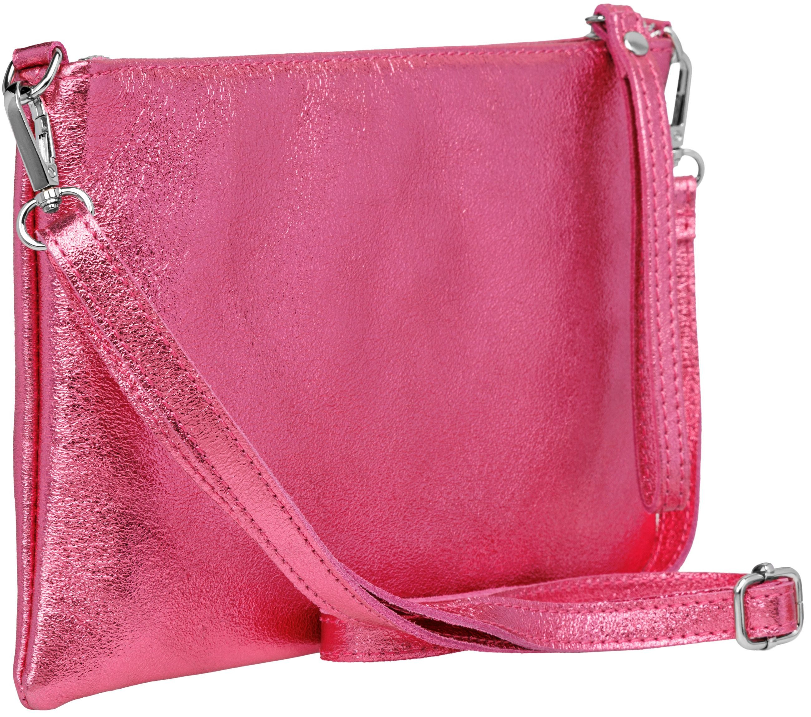 Caspar Clutch XL Leder Umhängetasche Damen Tasche - CLASSIC LINE - Modell No.843, leicht, elegant & langlebig- 100% Echtleder - Handmade in Italy