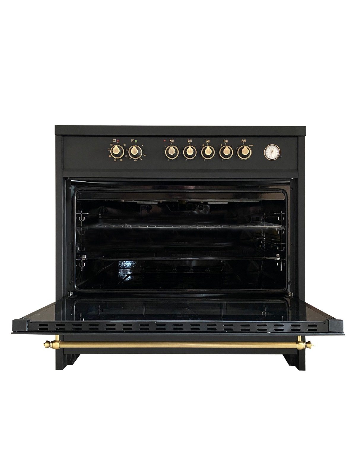 GURARI Elektro-Standherd GCH E 912 BL r..., mit 1-fach-Teleskopauszug, Retro Elektro Standherd 90 cm/ Retro Range Coocker / 121L