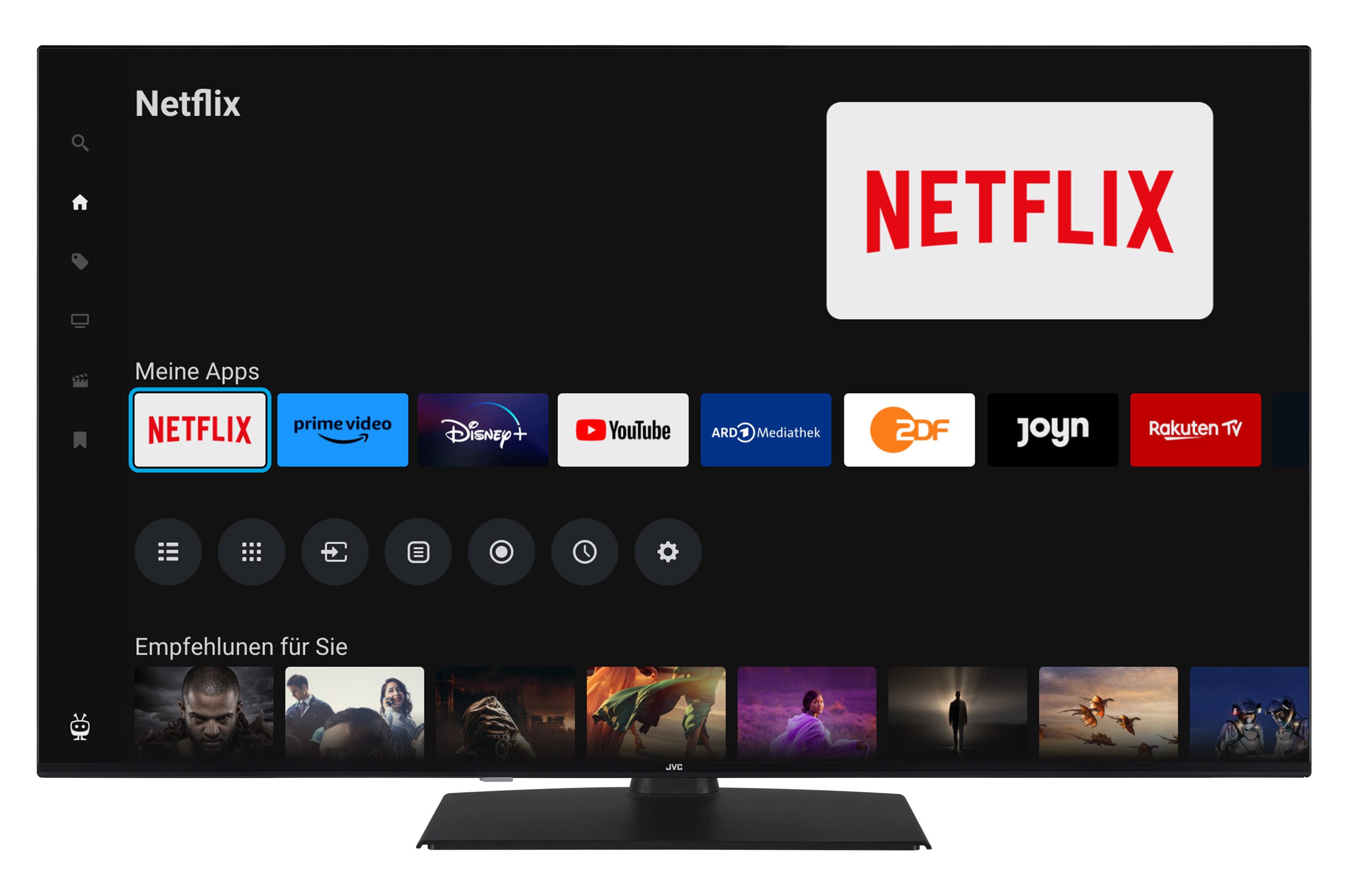 JVC LT-55VUQ3455 QLED-Fernseher (139 cm/55 Zoll, schwarz ! RABATT: 18.07%