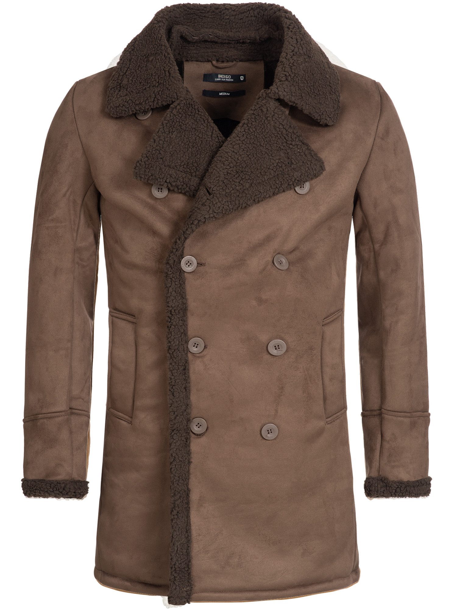 Indicode Kurzmantel Barlow Eleganter Wintermantel mit kuscheligem Innenfutter