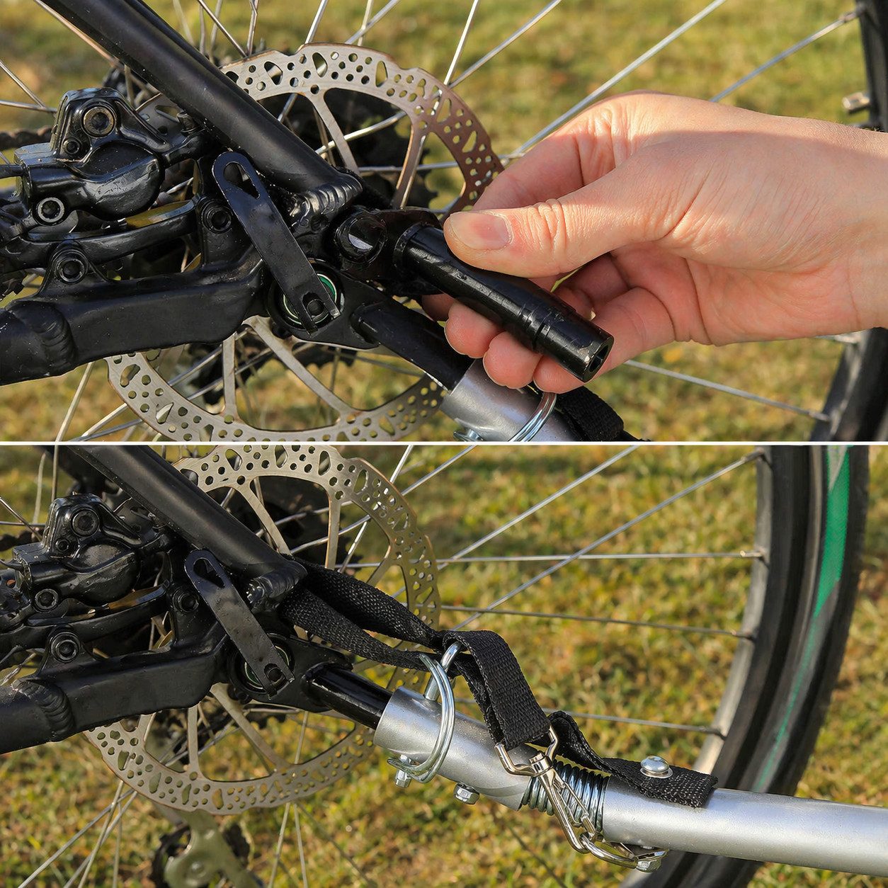 belviona Fahrradhundeanhänger Anhängerkupplung universal, Stahl schwarz, passend auch für viele andere Fahrradanhänger