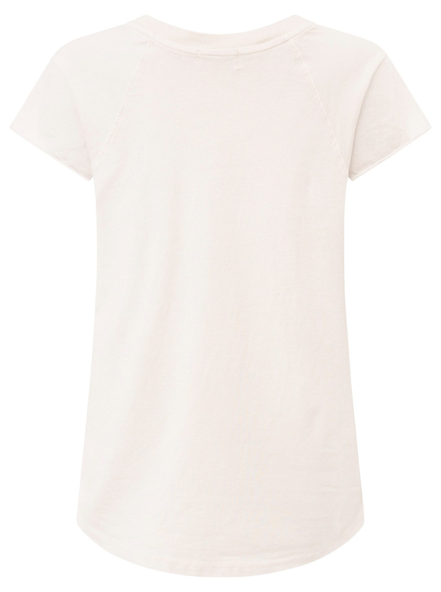 Zwillingsherz Kurzarmshirt "Positive Mind" V-Ausschnitt, Kurzarm, hinten etwas länger, Baumwollmischung – Bild 4 von 5