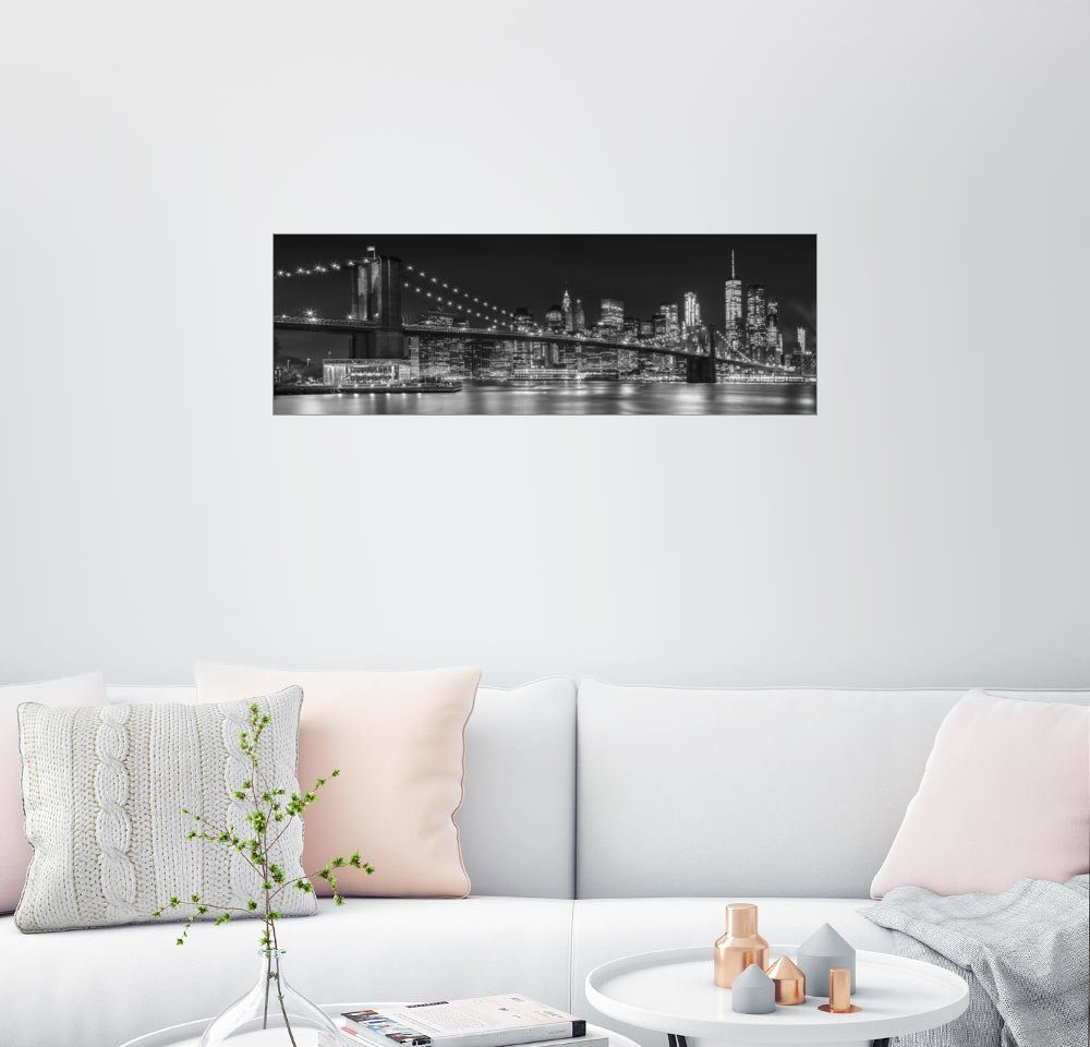 Posterlounge Wandbild New York City Night Skyline Otto