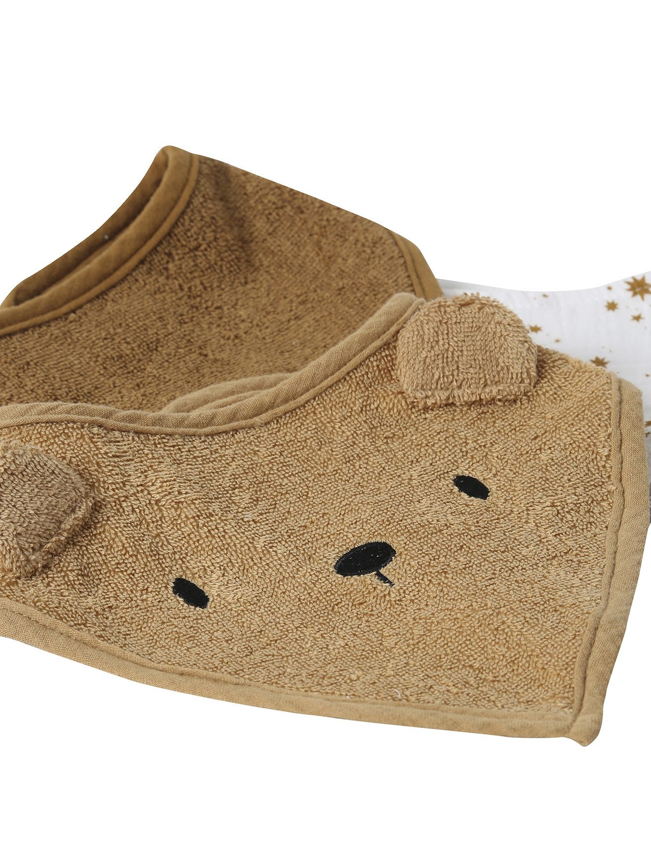vertbaudet Lätzchen Baby Lätzchen/Halstücher BÄR, Frottee/Musselin, 3er-Pack