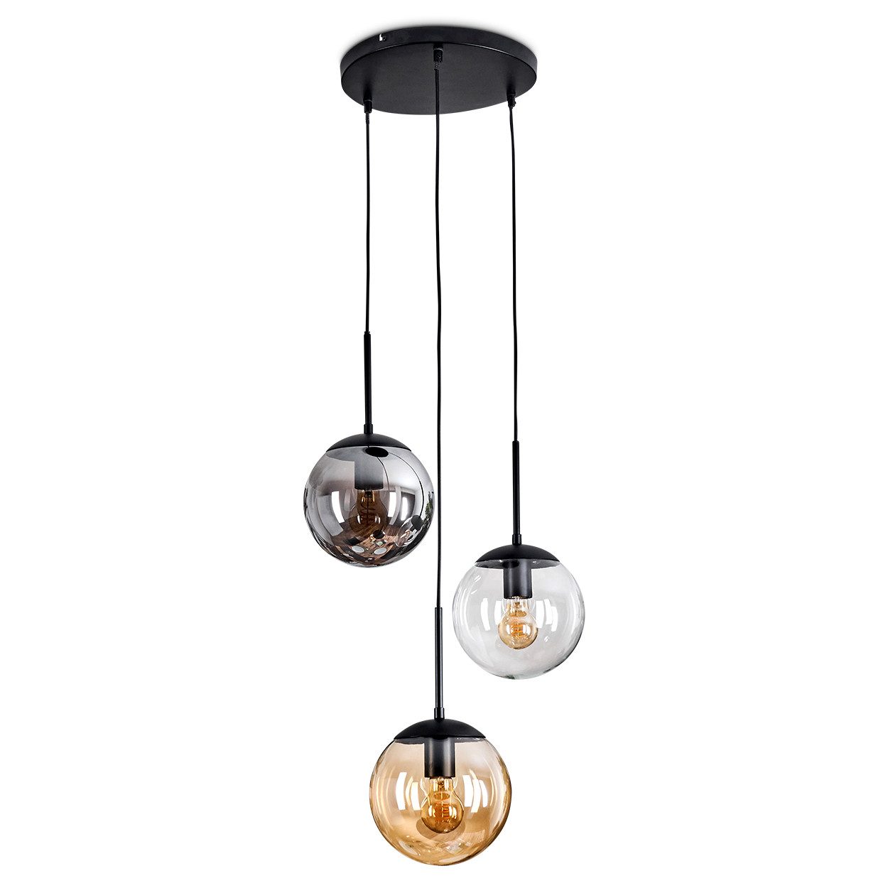 hofstein Hängeleuchte moderne Hängelampe aus Metall/Glas günstig online kaufen