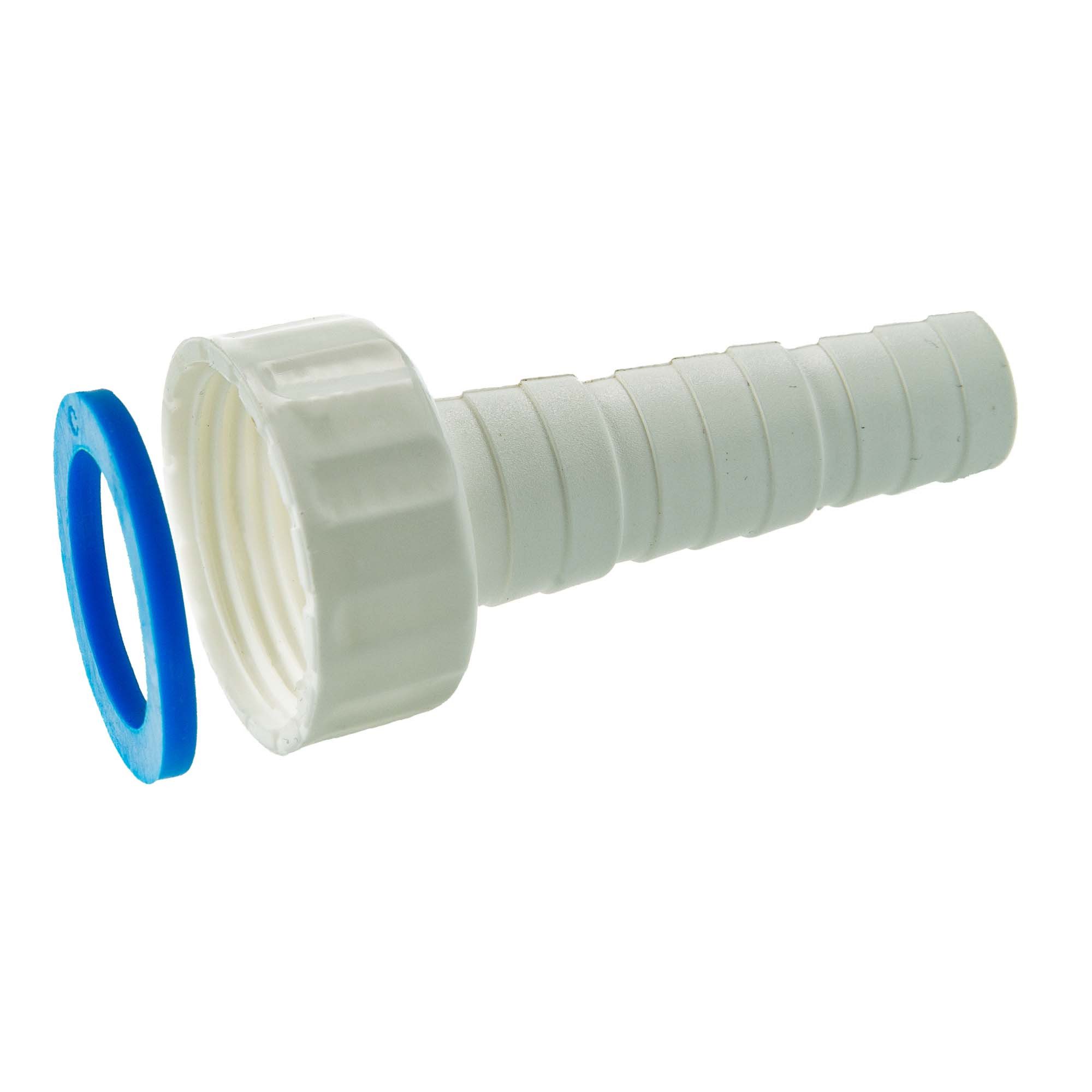 tecuro Siphon Geräteanschlusstülle MULTI, 1 Zoll Überwurfmutter x Ø 16/18/20 mm
