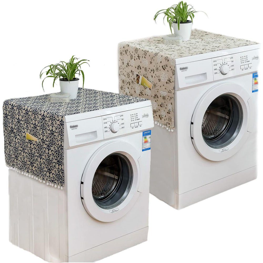 FELIXLEO Wäschespinne-Schutzhülle Waschmaschinen Staubschutz,Multifunktionale 130 × 55 cm 2 Stück | Wäschespinnen-Schutzhüllen