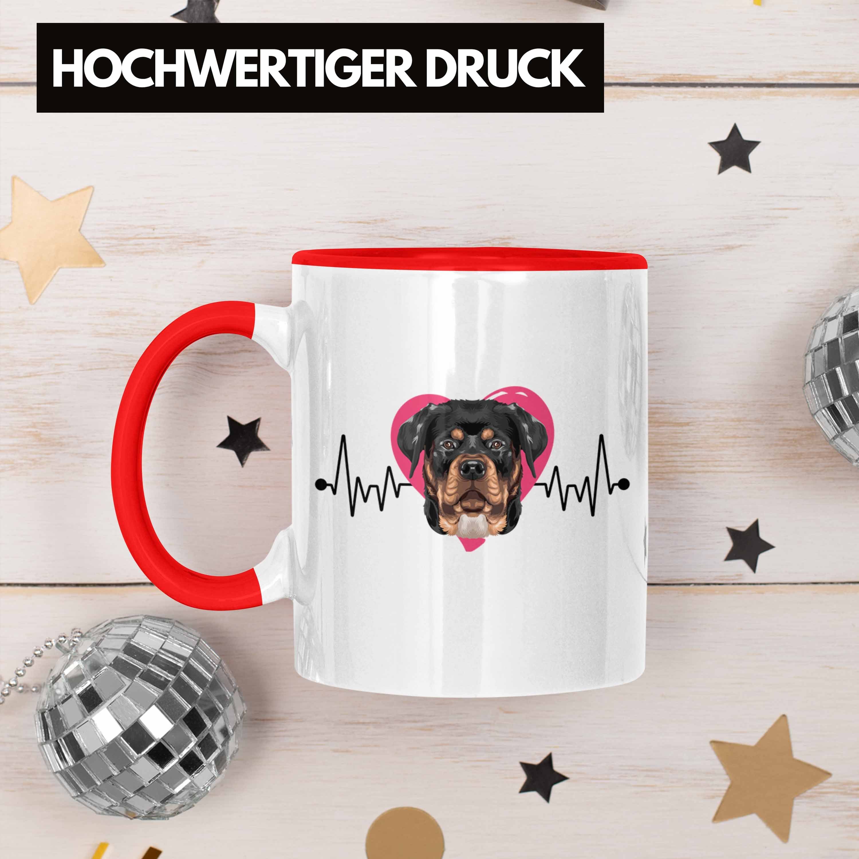 Herzsc Rottweiler Lustiger Tasse Geschenkidee Besitzer Spruch Tasse Trendation Geschenk