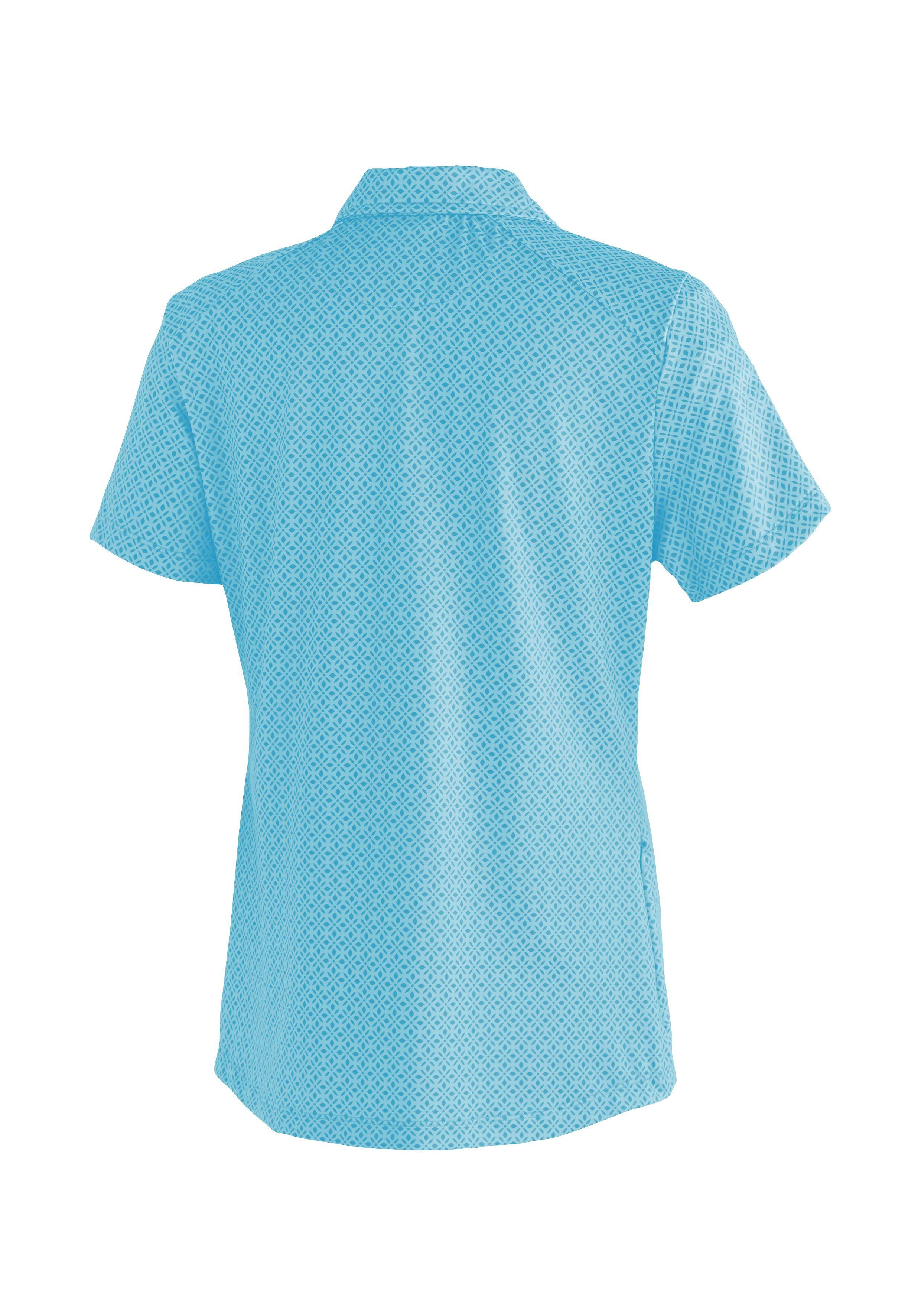 Funktionsshirt mit Sports Damen W Hemdkragen Polo-Shirt babyblau Maier Pandy