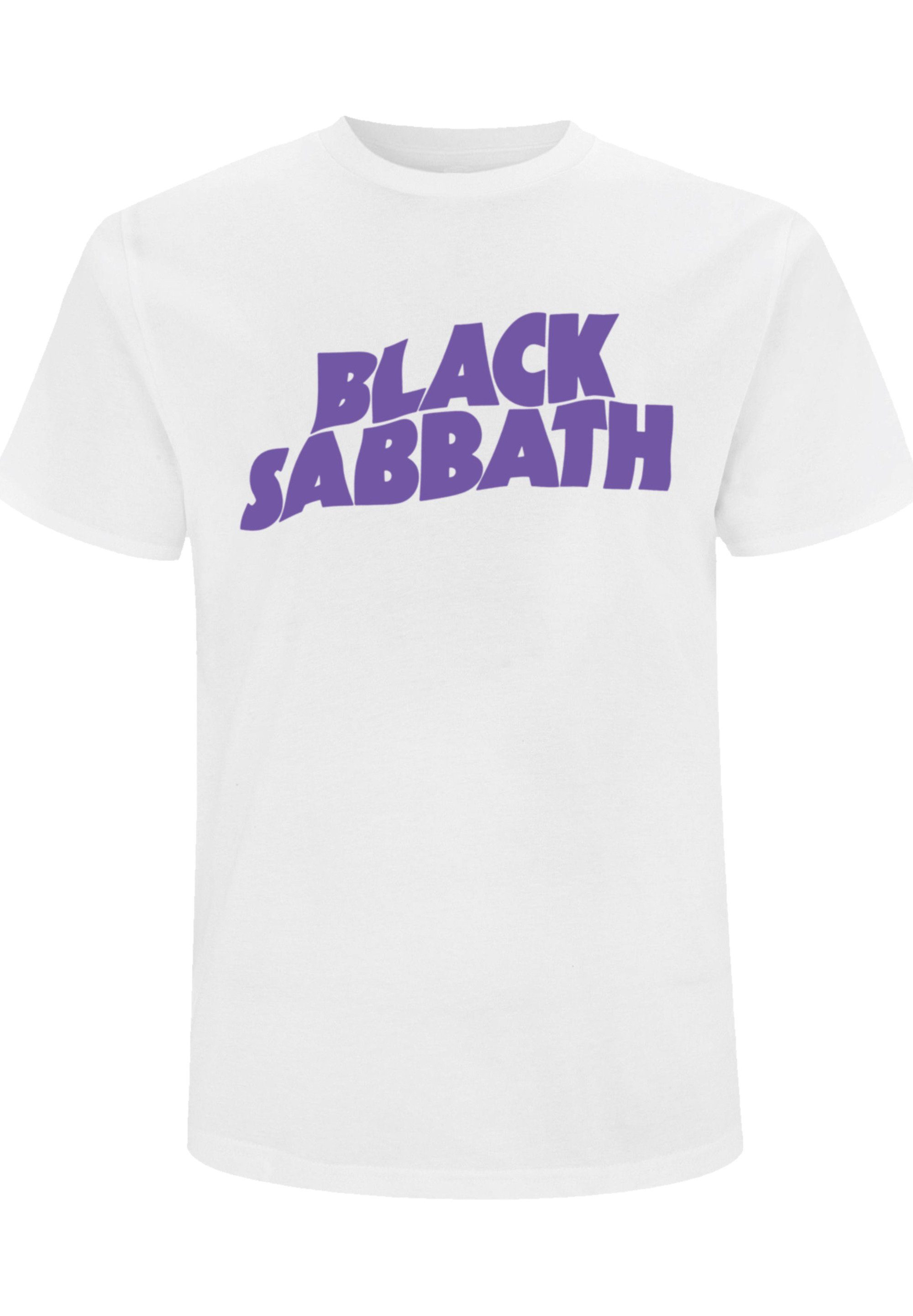 F4NT4STIC T-Shirt Black Sabbath Wavy Logo Print weiß | T-Shirts