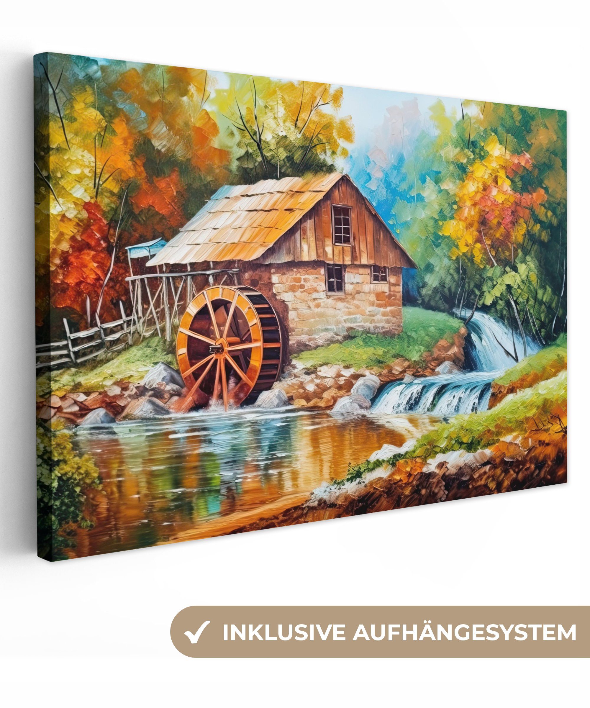 OneMillionCanvasses® Leinwandbild Landschaft - Malerei - Zuhause - Kunst - günstig online kaufen