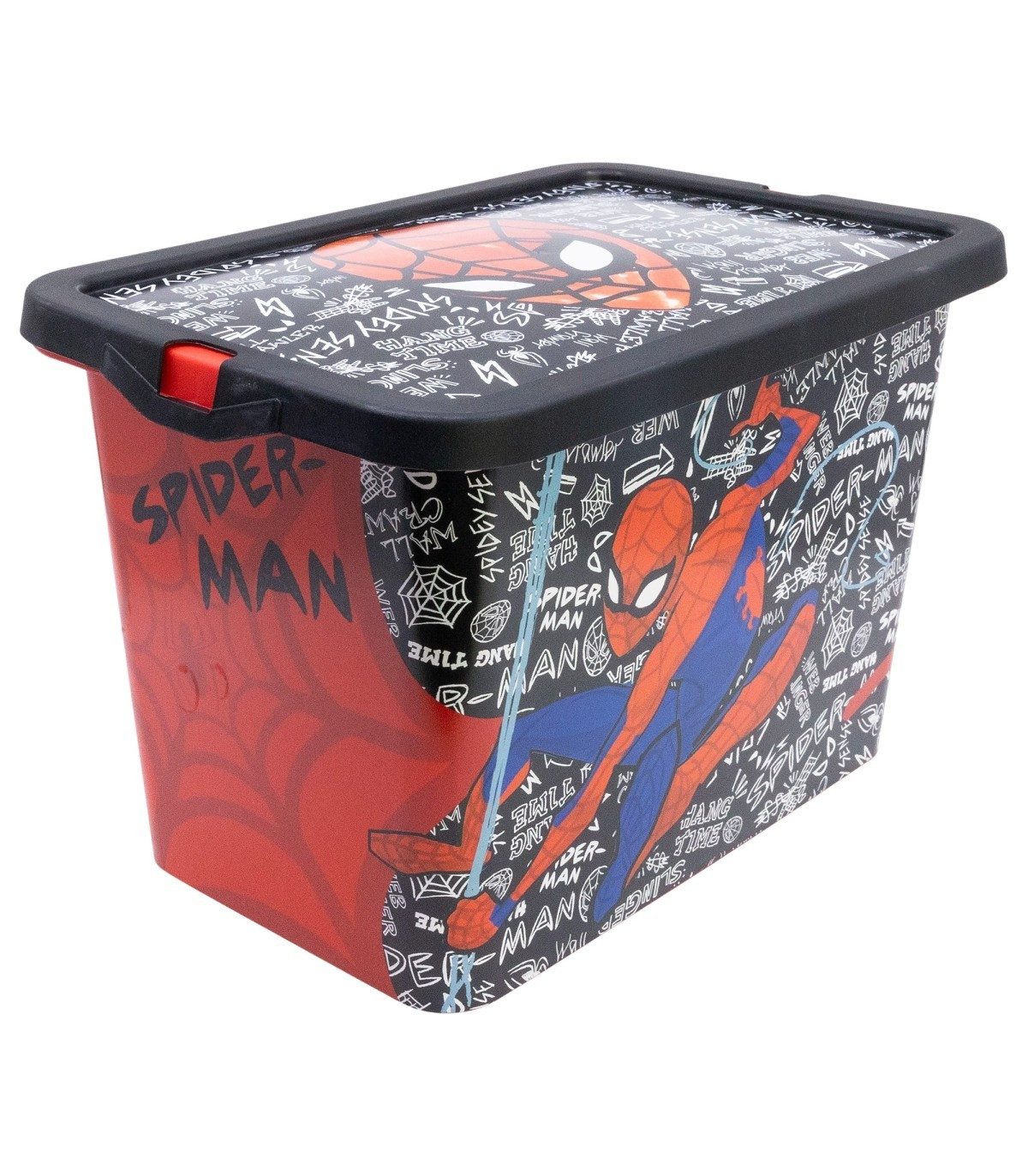 Spiderman Aufbewahrungsbox Urban Web 7 l Kinderzimmer Box für Spielzeug