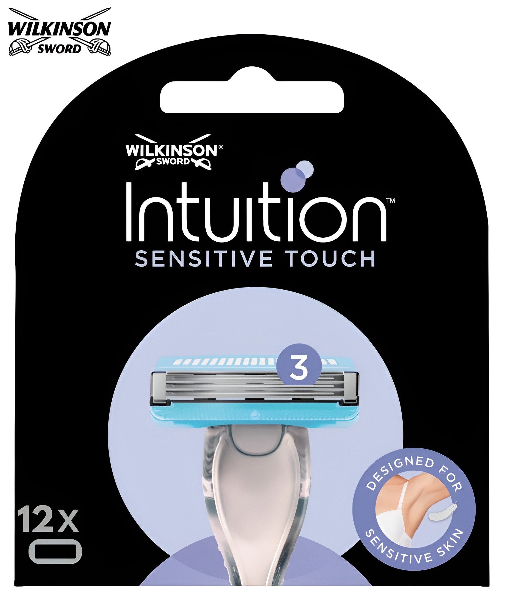 Wilkinson Лезвия для бритвы Intuition Sensitive Touch Wechselklingen x 12, Nachfüllpackung für Damen, Kompatibel mit Intuition Complete Бритвы