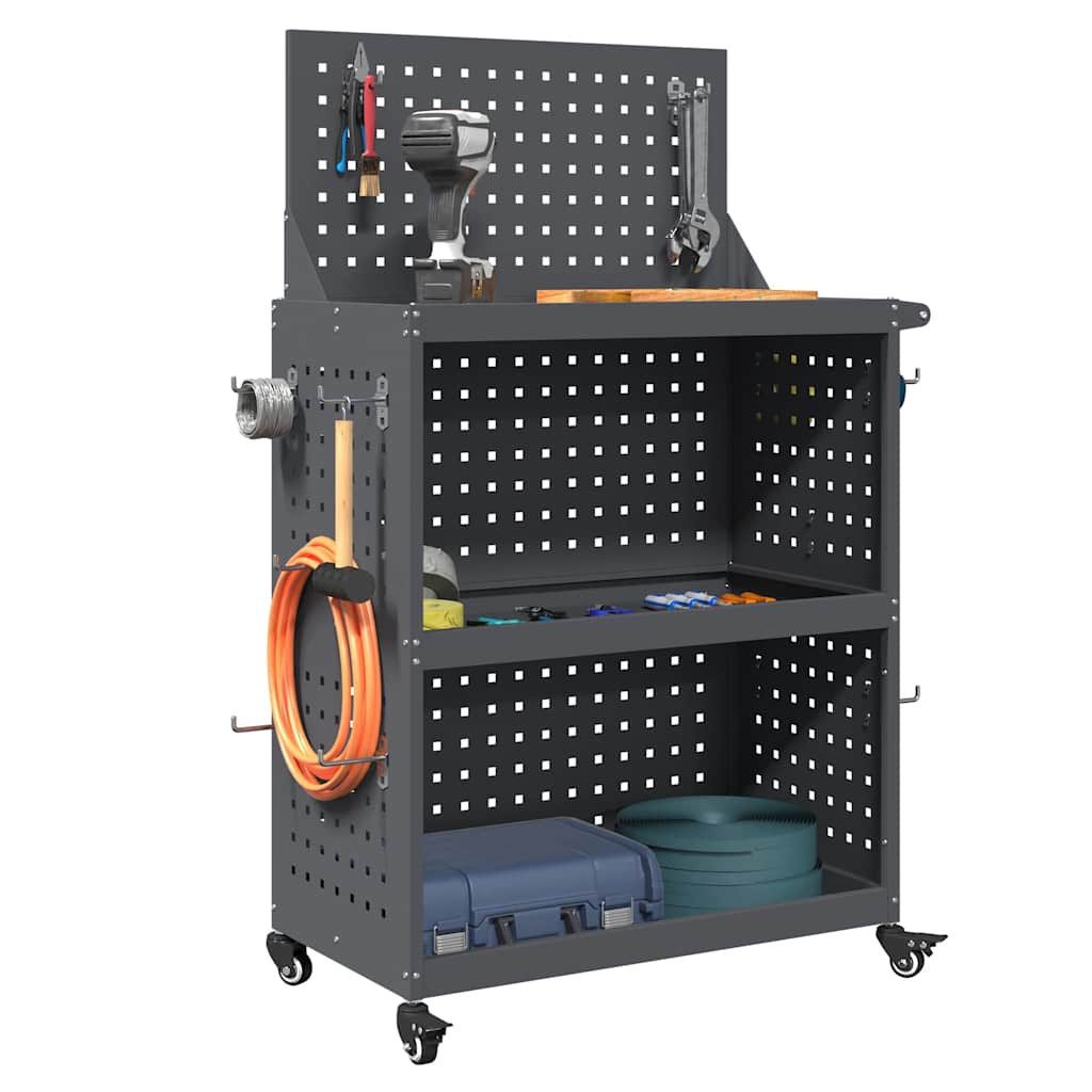 vidaXL Werkzeugbox Werkzeugwagen Anthrazit 65 x 35 x 111 cm Kaltgewalzter Stahl (1 St)