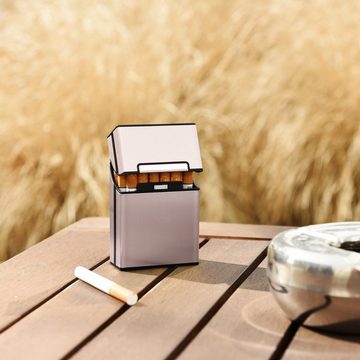 kwmobile Etui Zigarettenetui Zigarettenbox Hülle für Zigaretten, aus Aluminium mit Magnetverschluss