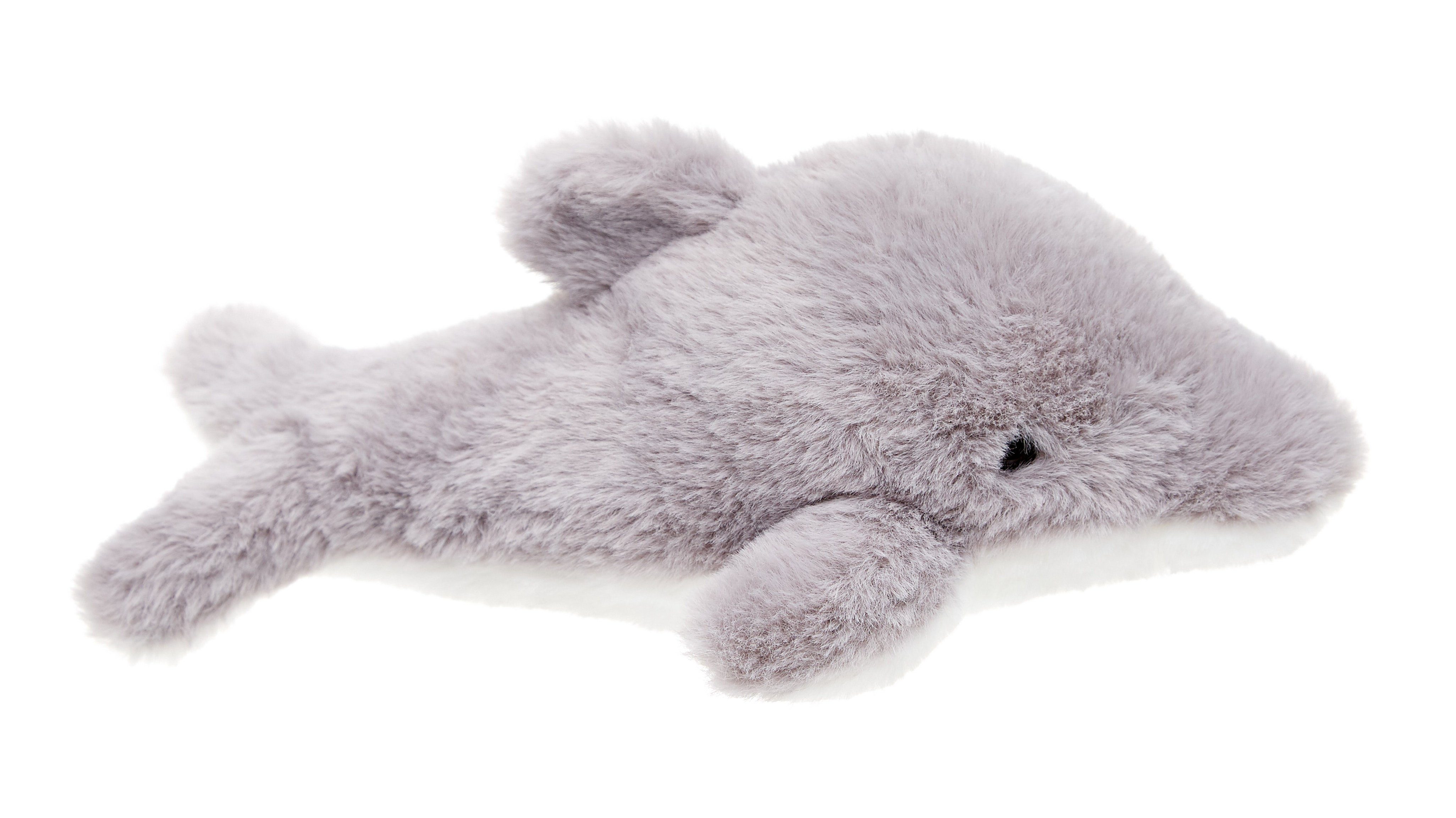Uni-Toys Kuscheltier Delfin - 23 cm (Länge) - Plüsch-Wal, Delphin - Plüschtier, zu 100 % recyceltes Füllmaterial