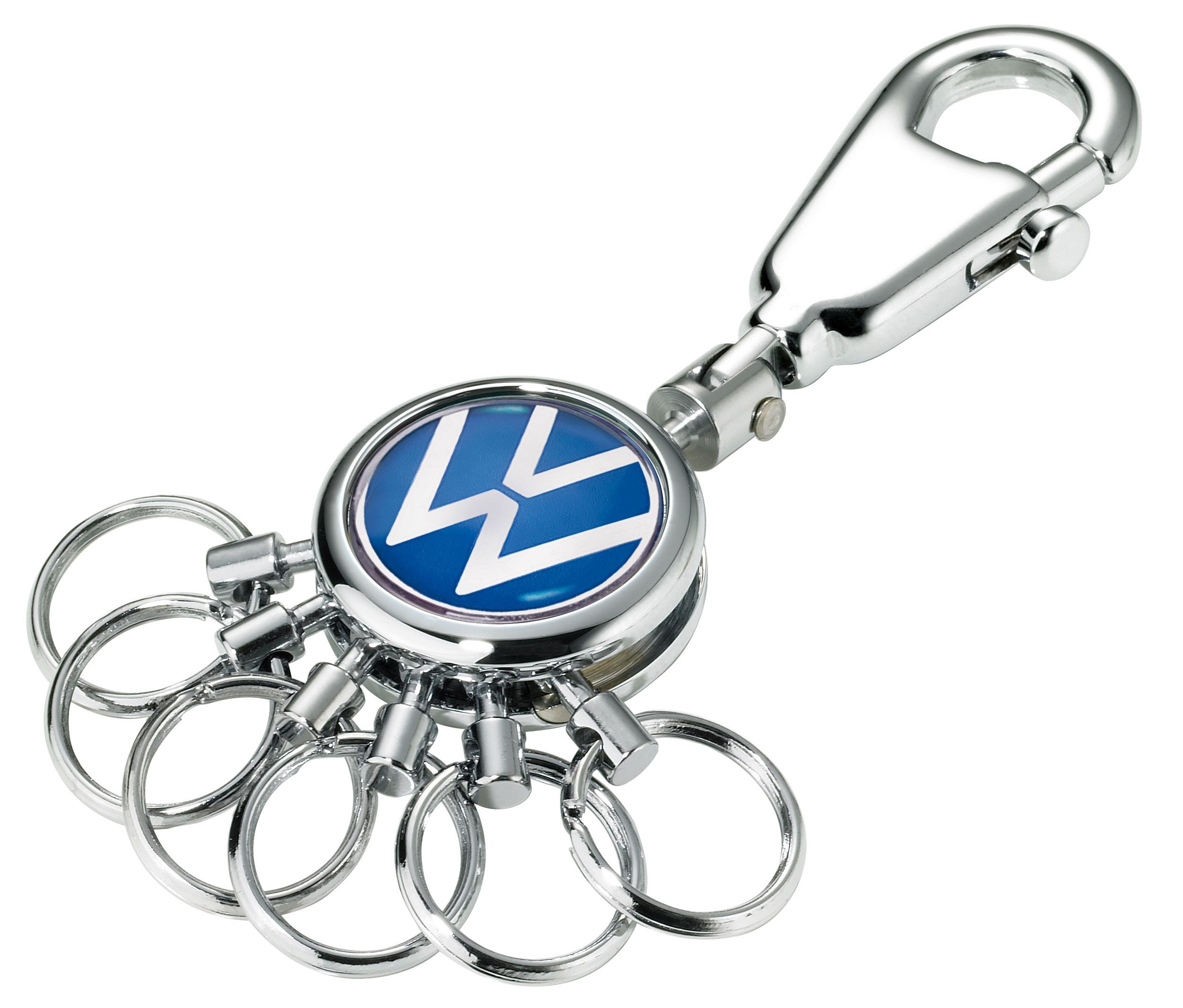 TROIKA Schlüsselanhänger Volkswagen, Offiziell lizensierte VW Schlüsselanhänger, 4 Ausführungen (1-tlg., exklusives Lizenzprodukt), mit Leder, Metall oder Karabiner‑Ring-System, ideal als Geschenk