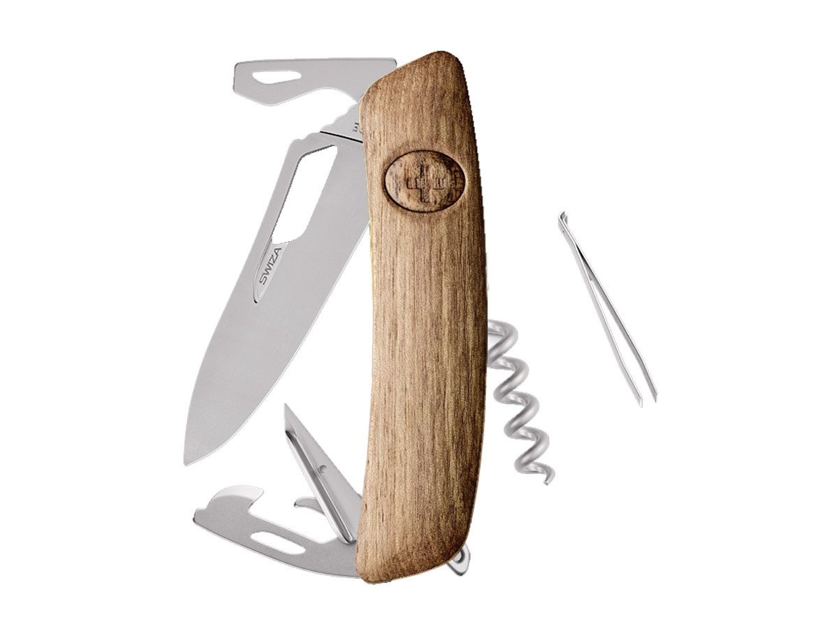 SWIZA Taschenmesser Swiza SH03R AM Wood Walnut, Walnussholz